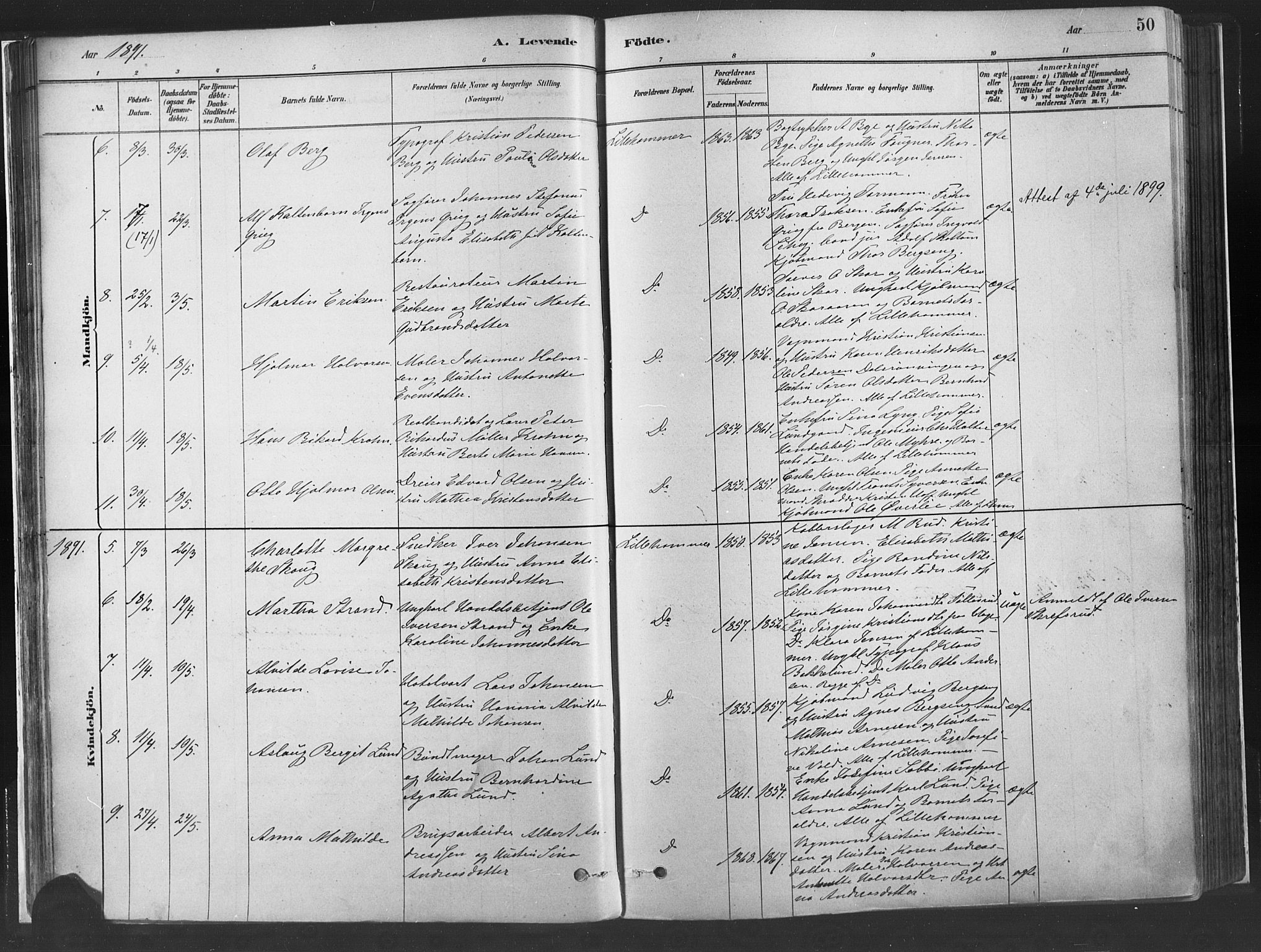 Fåberg prestekontor, SAH/PREST-086/H/Ha/Haa/L0010: Parish register (official) no. 10, 1879-1900, p. 50