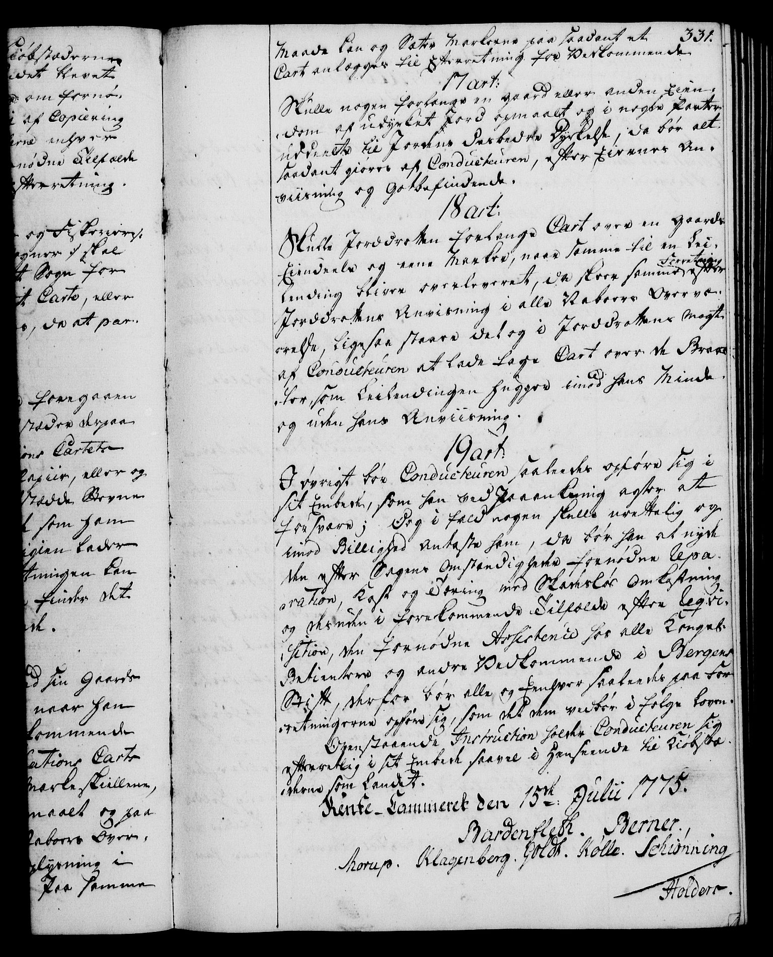 Rentekammeret, Kammerkanselliet, RA/EA-3111/G/Gg/Ggi/L0003: Norsk instruksjonsprotokoll med register (merket RK 53.36), 1751-1775, p. 331