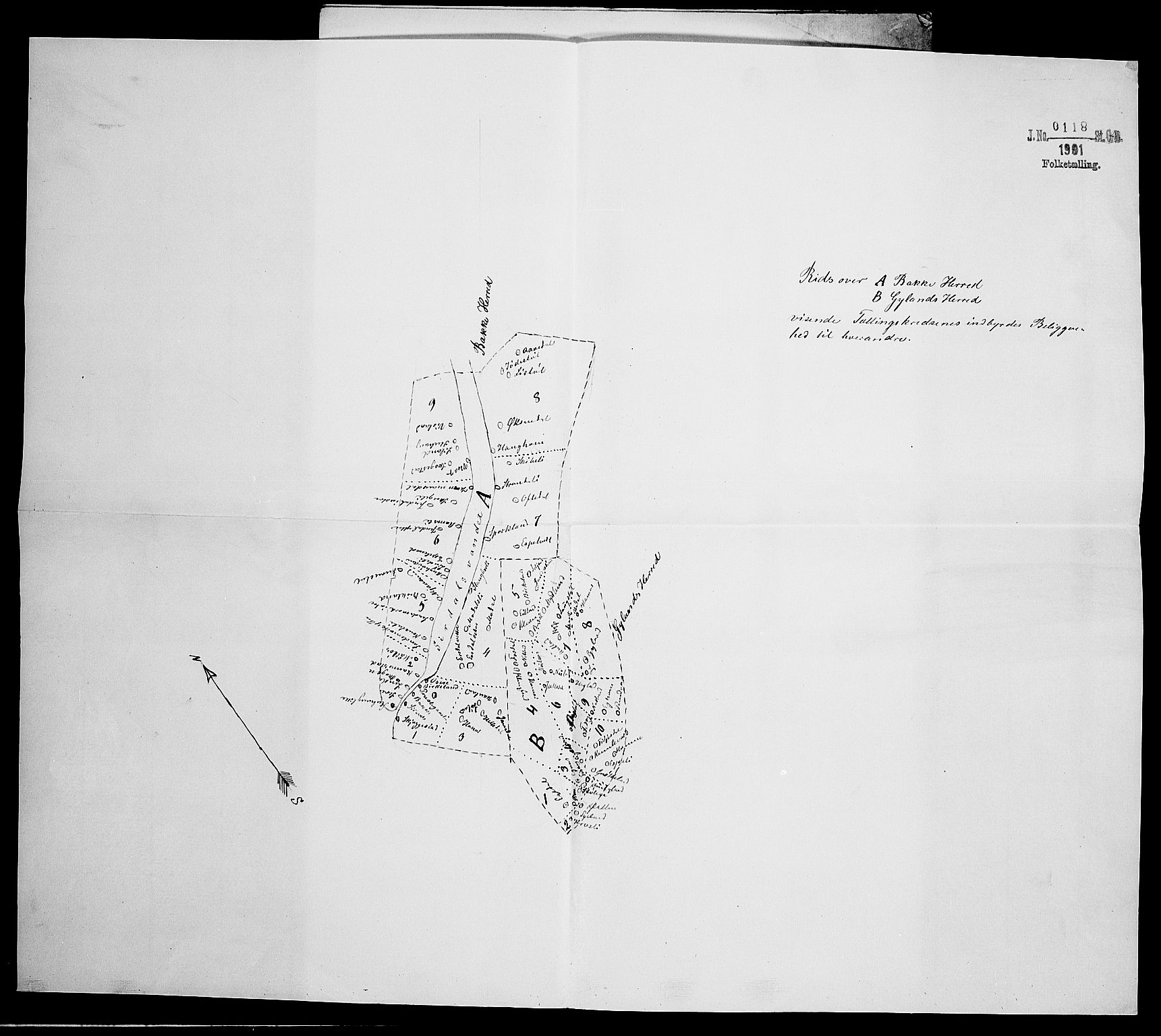 SAK, 1900 census for Gyland, 1900, p. 15