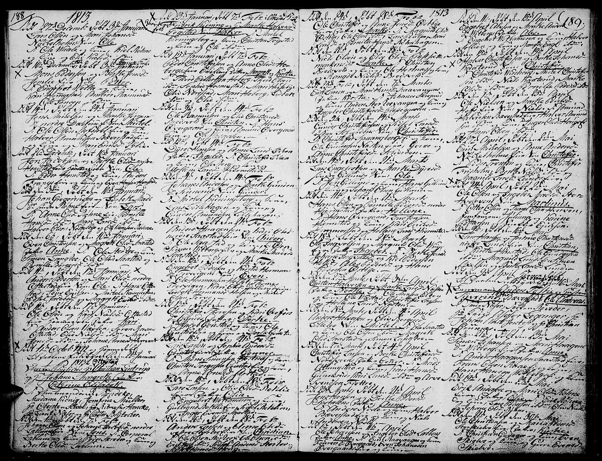 Stange prestekontor, SAH/PREST-002/K/L0007: Parish register (official) no. 7, 1788-1813, p. 188-189