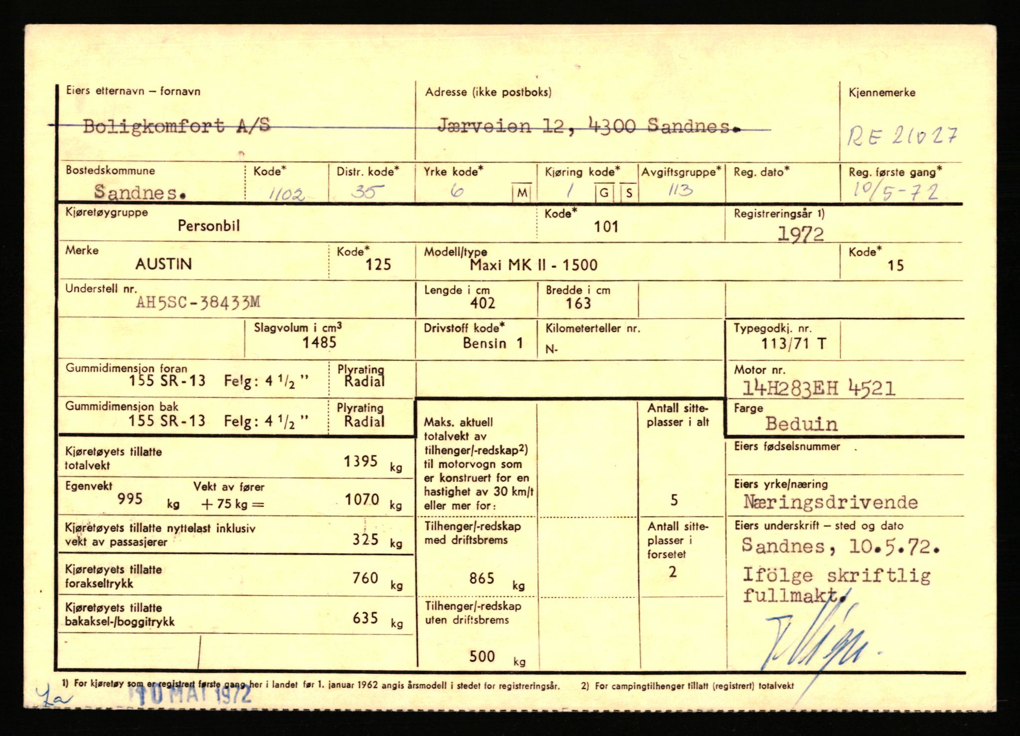 Stavanger trafikkstasjon, AV/SAST-A-101942/0/F/L0037: L-20500 - L-21499, 1930-1971, p. 1569