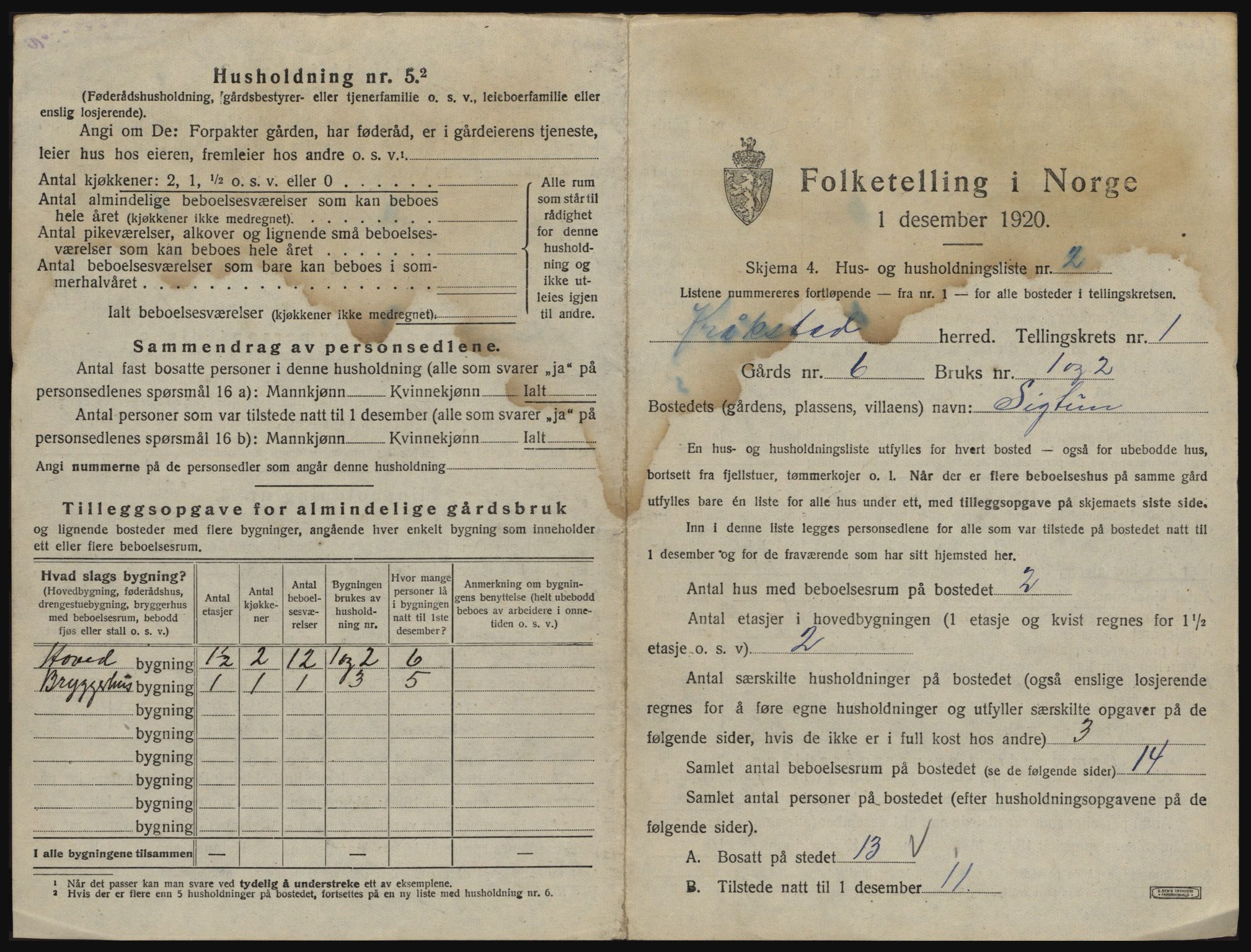 SAO, 1920 census for Kråkstad, 1920, p. 47