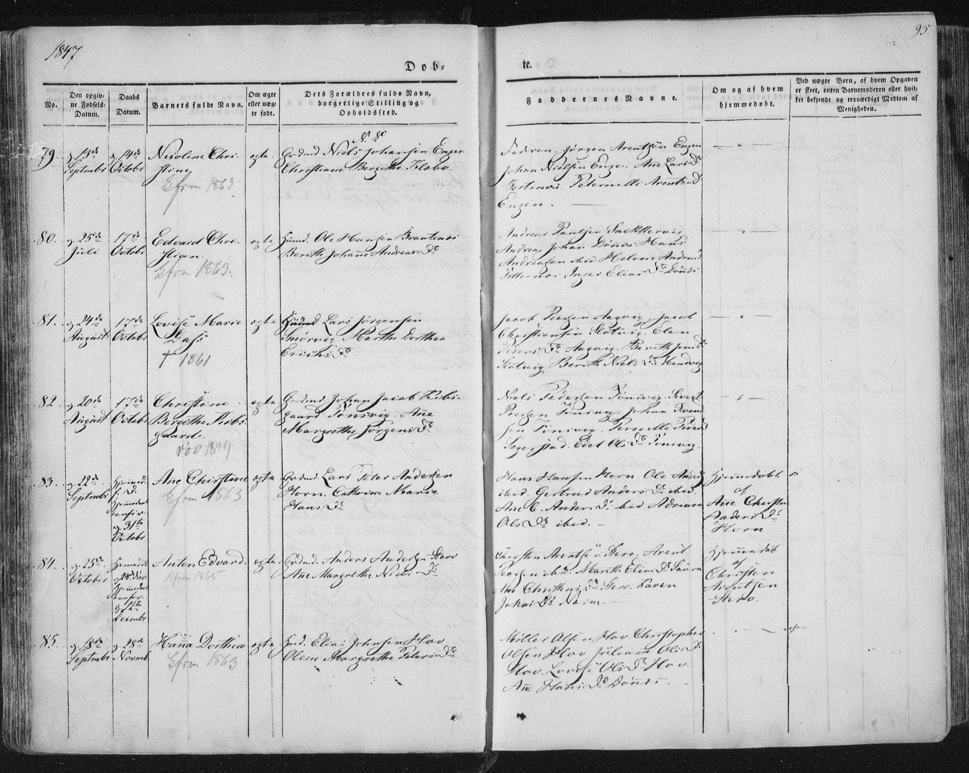 Ministerialprotokoller, klokkerbøker og fødselsregistre - Nordland, AV/SAT-A-1459/838/L0549: Parish register (official) no. 838A07, 1840-1854, p. 95