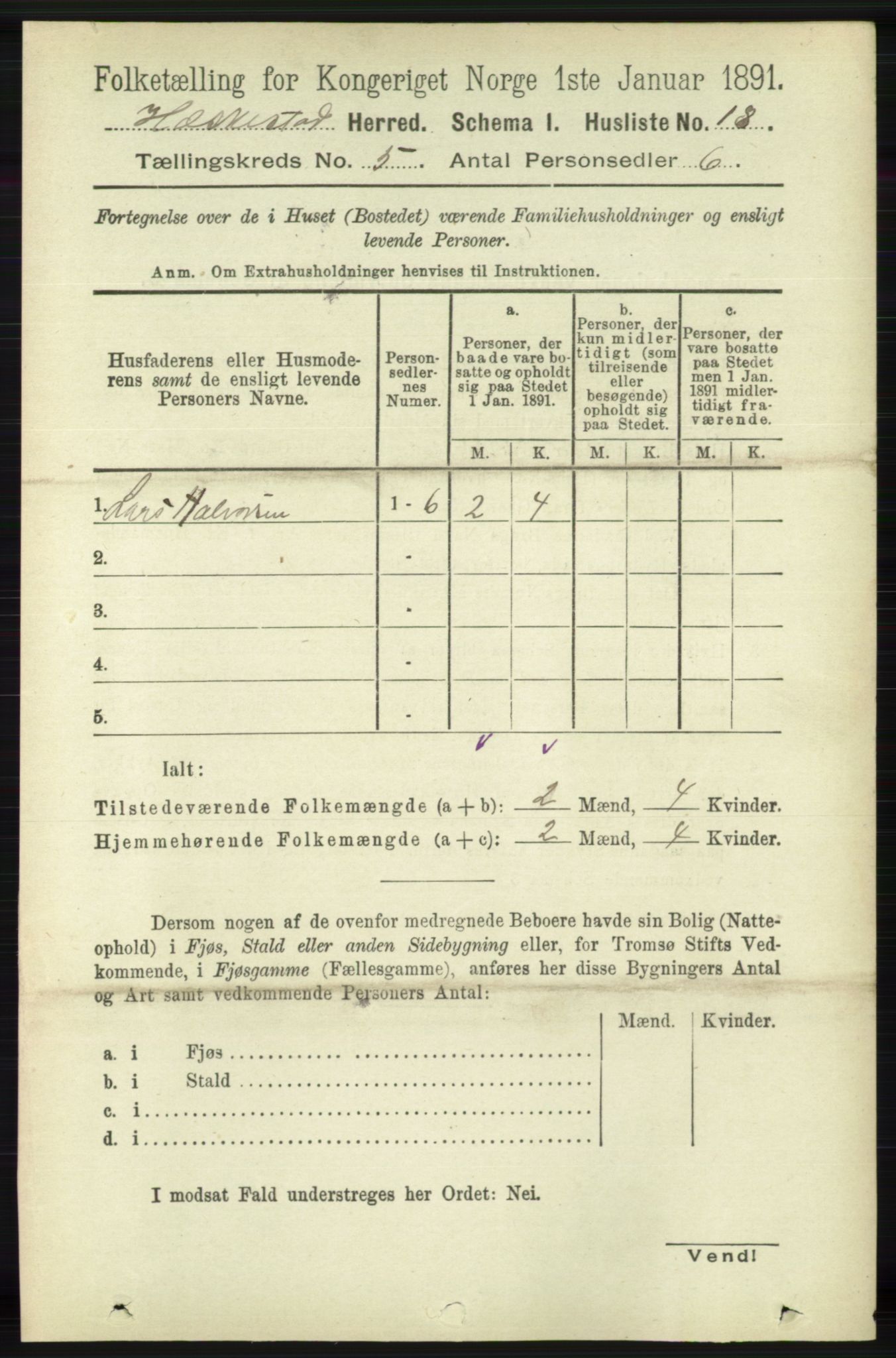 RA, 1891 census for 1113 Heskestad, 1891, p. 863