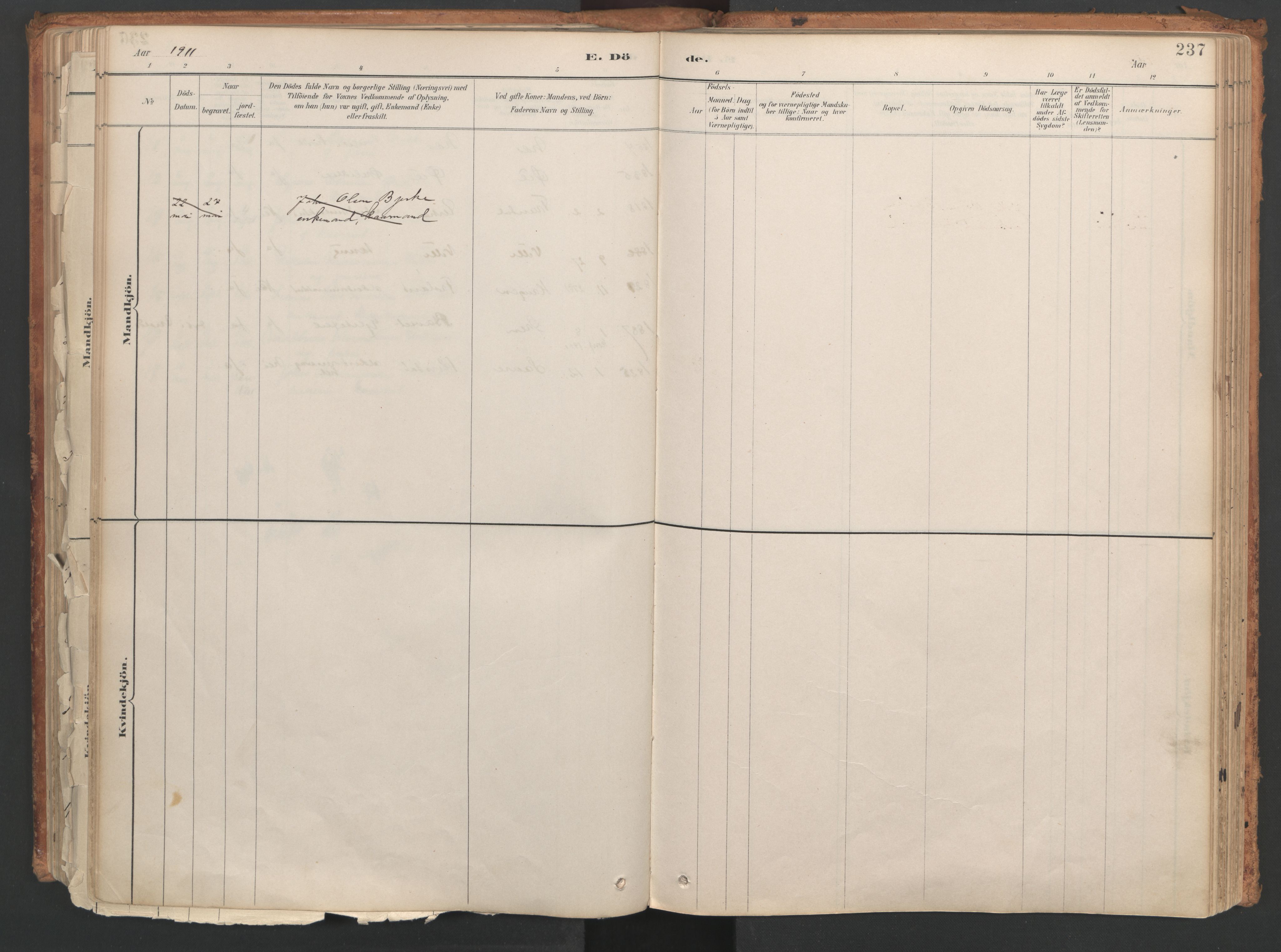Ministerialprotokoller, klokkerbøker og fødselsregistre - Møre og Romsdal, SAT/A-1454/515/L0211: Parish register (official) no. 515A07, 1886-1910, p. 237