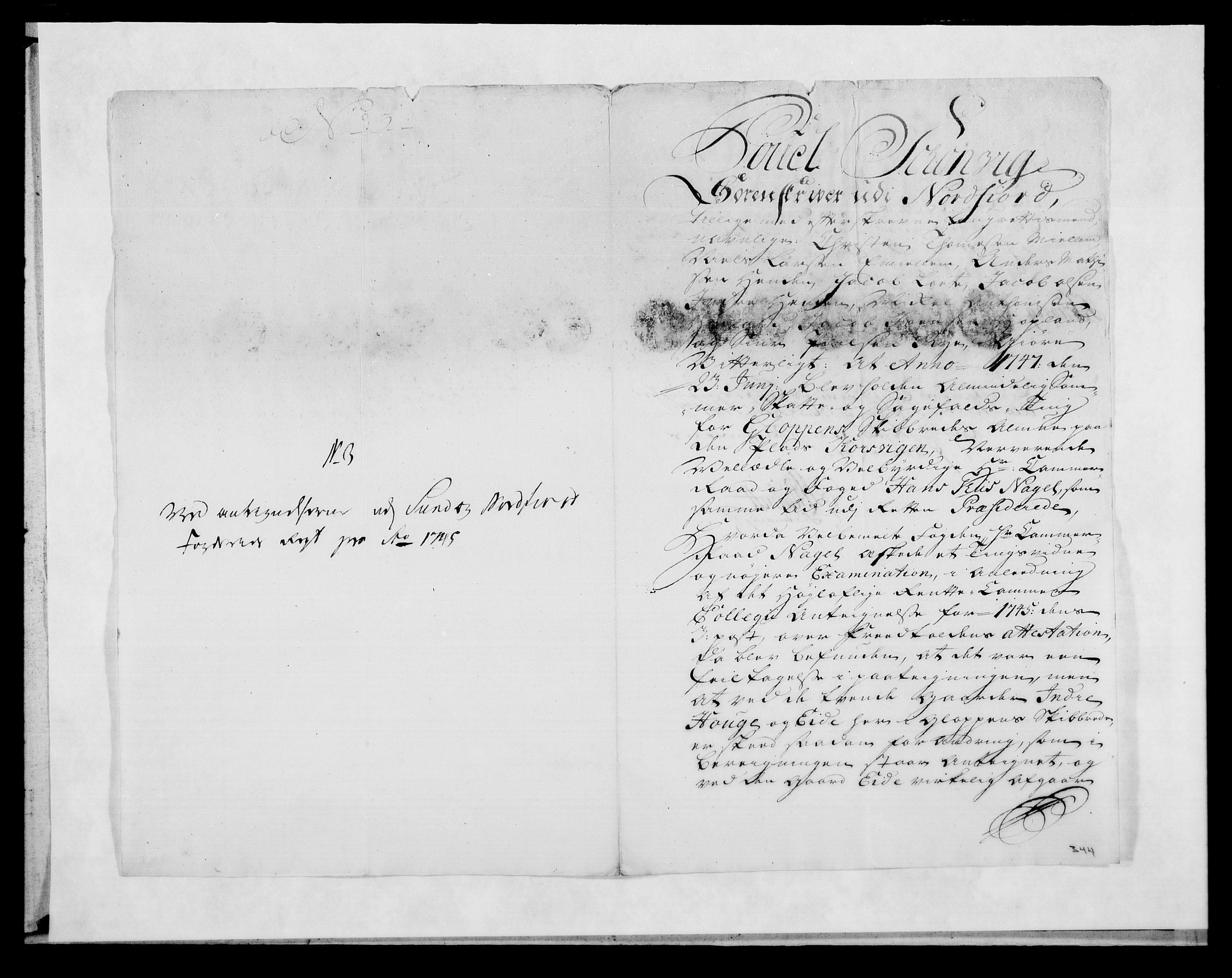 Rentekammeret inntil 1814, Reviderte regnskaper, Fogderegnskap, AV/RA-EA-4092/R53/L3471: Fogderegnskap Sunn- og Nordfjord, 1745, p. 350