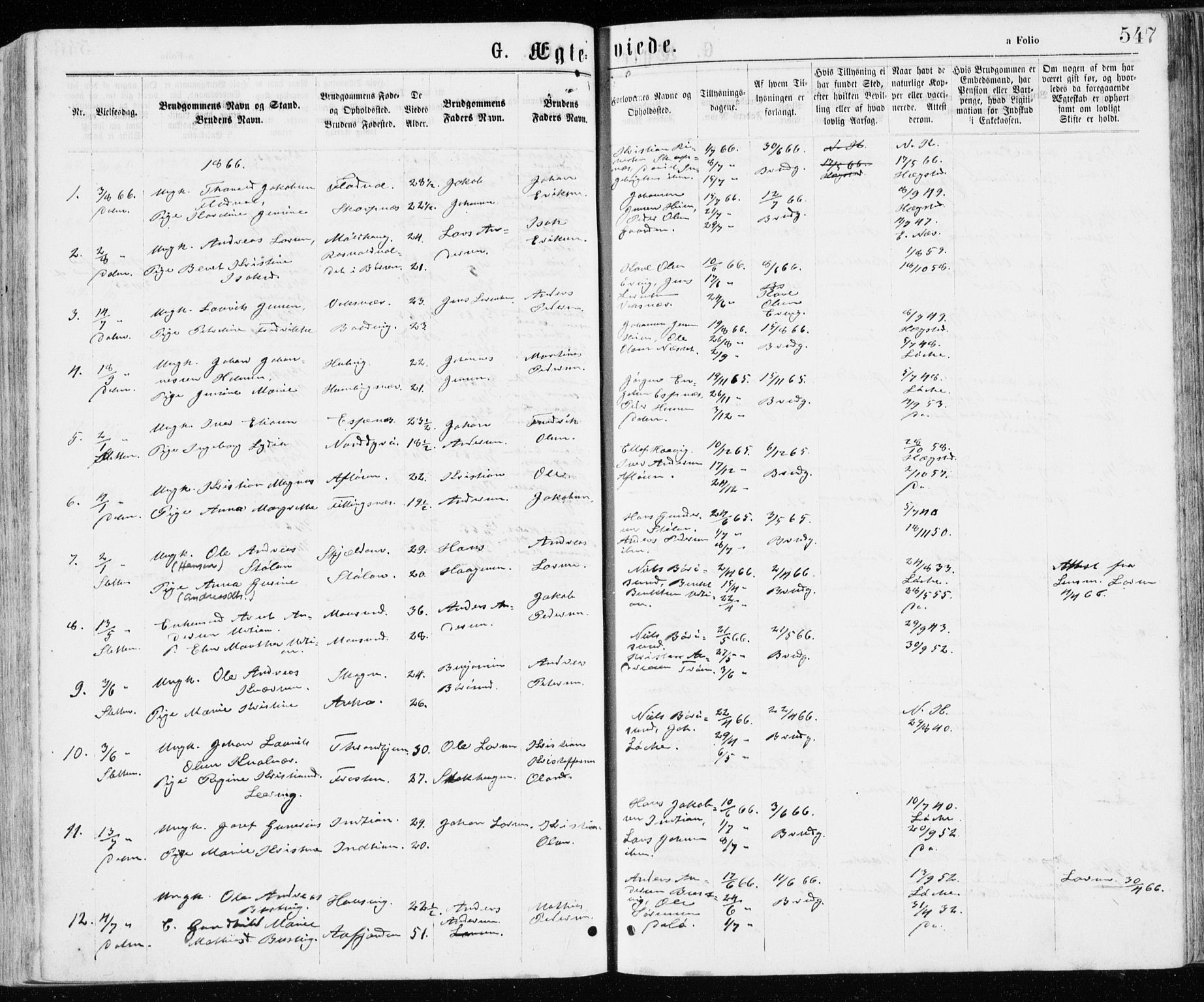 Ministerialprotokoller, klokkerbøker og fødselsregistre - Sør-Trøndelag, AV/SAT-A-1456/640/L0576: Parish register (official) no. 640A01, 1846-1876, p. 547