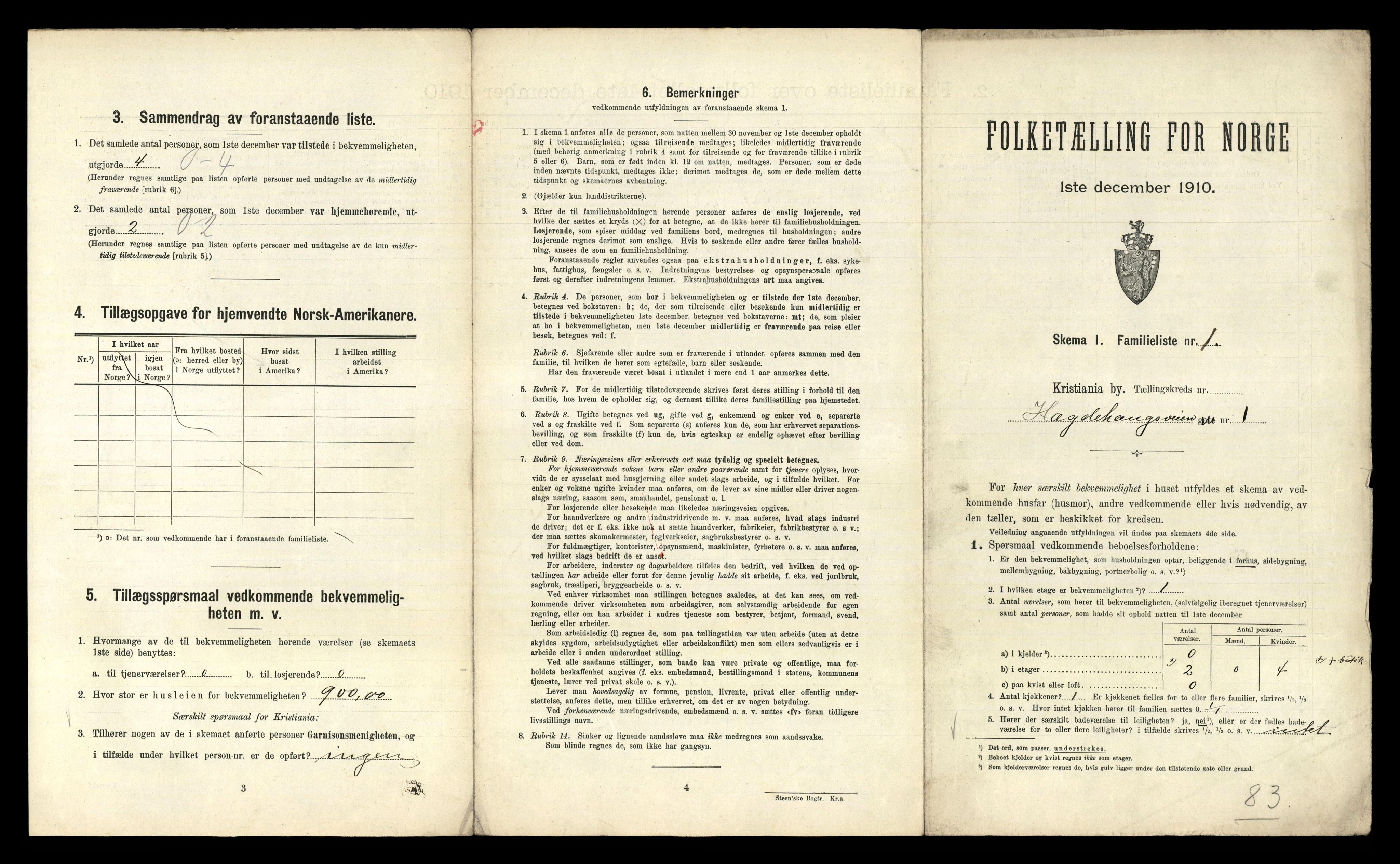 RA, 1910 census for Kristiania, 1910, p. 41383