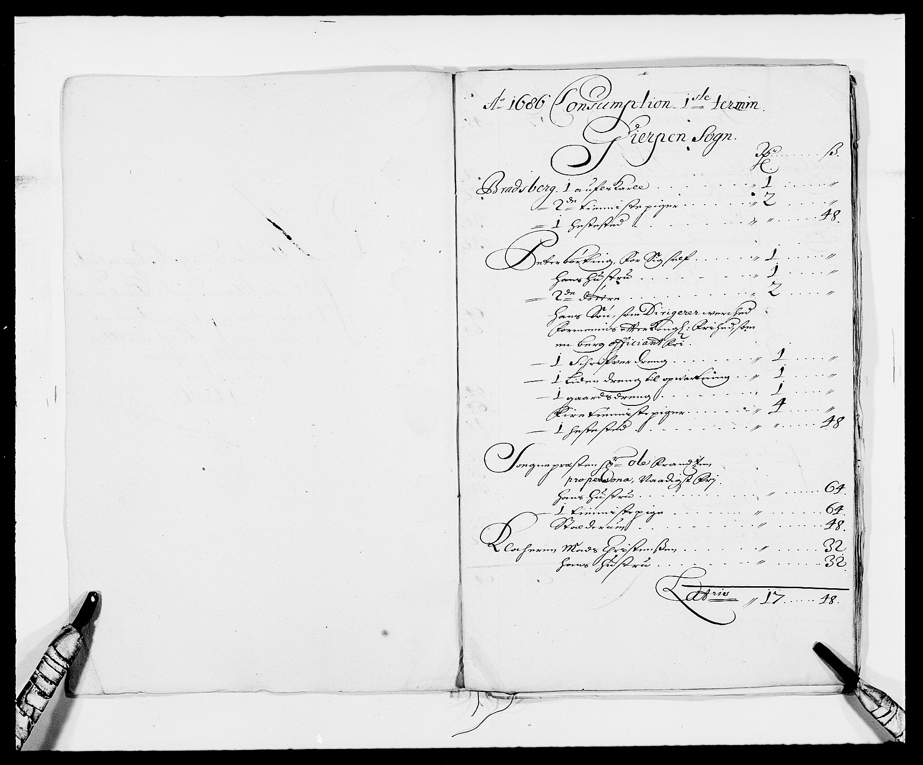 Rentekammeret inntil 1814, Reviderte regnskaper, Fogderegnskap, RA/EA-4092/R34/L2049: Fogderegnskap Bamble, 1685-1687, p. 96