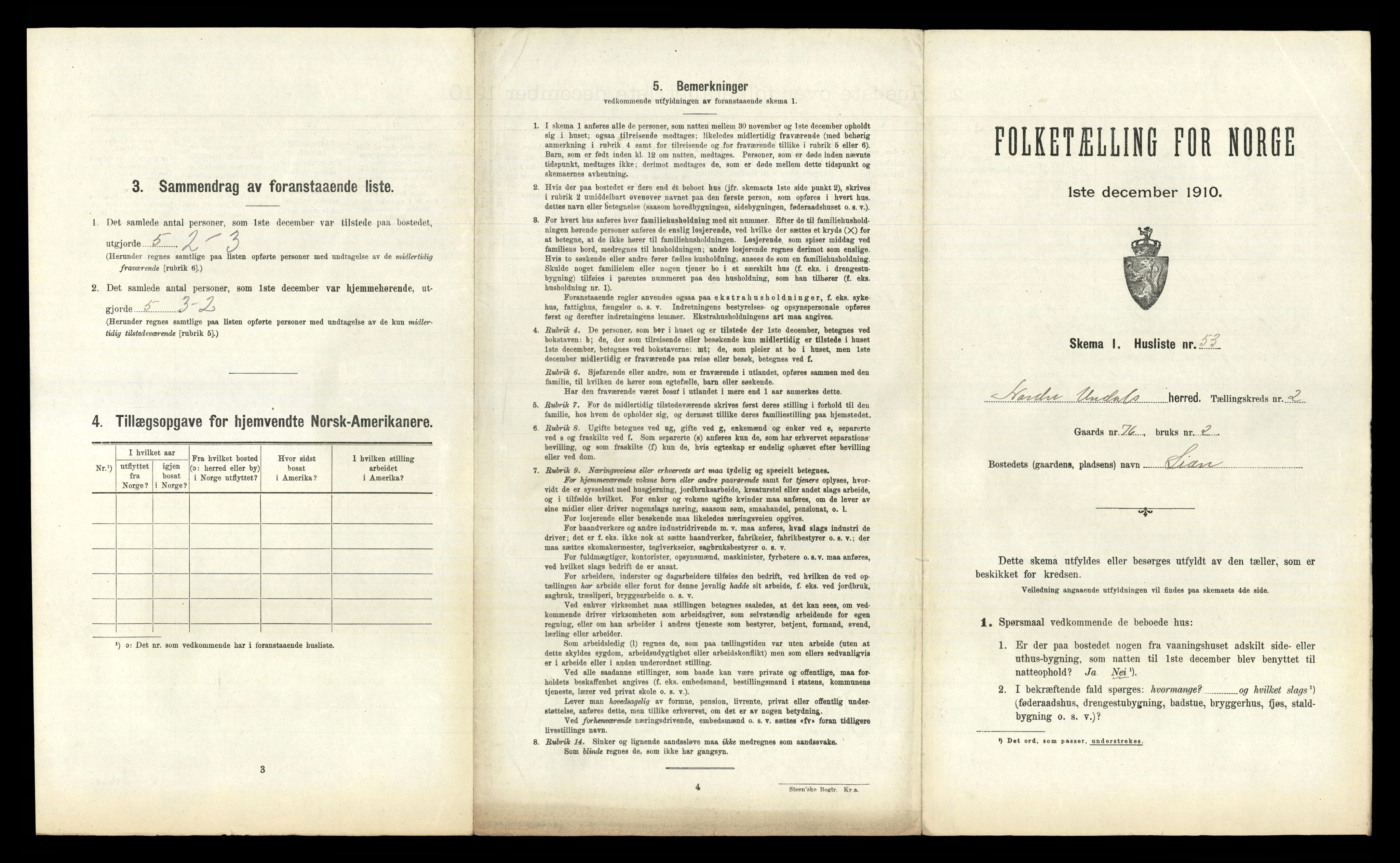 RA, 1910 census for Nord-Audnedal, 1910, p. 216