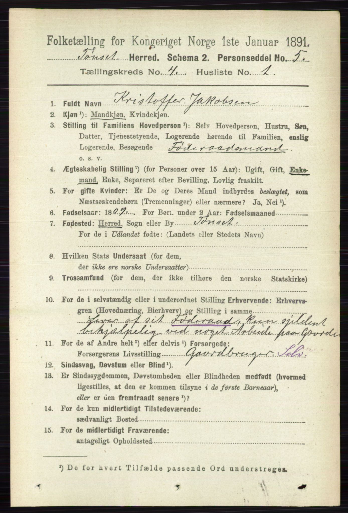 RA, 1891 census for 0437 Tynset, 1891, p. 779