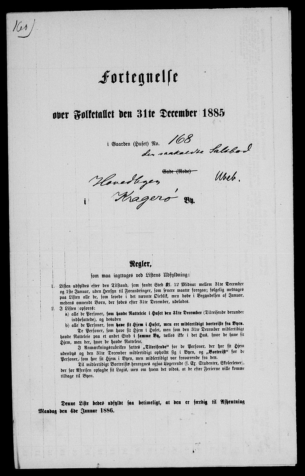 SAKO, 1885 census for 0801 Kragerø, 1885, p. 1352