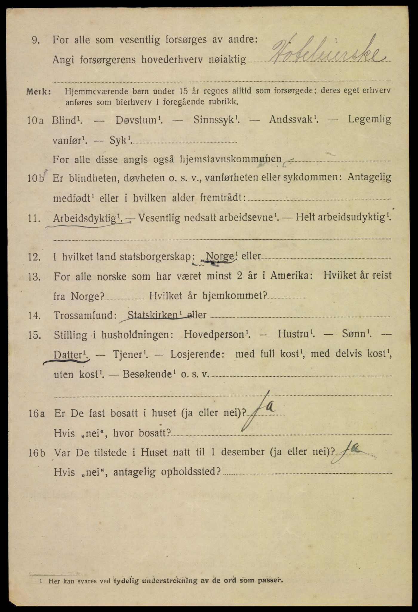 SAK, 1920 census for Kristiansand, 1920, p. 24652