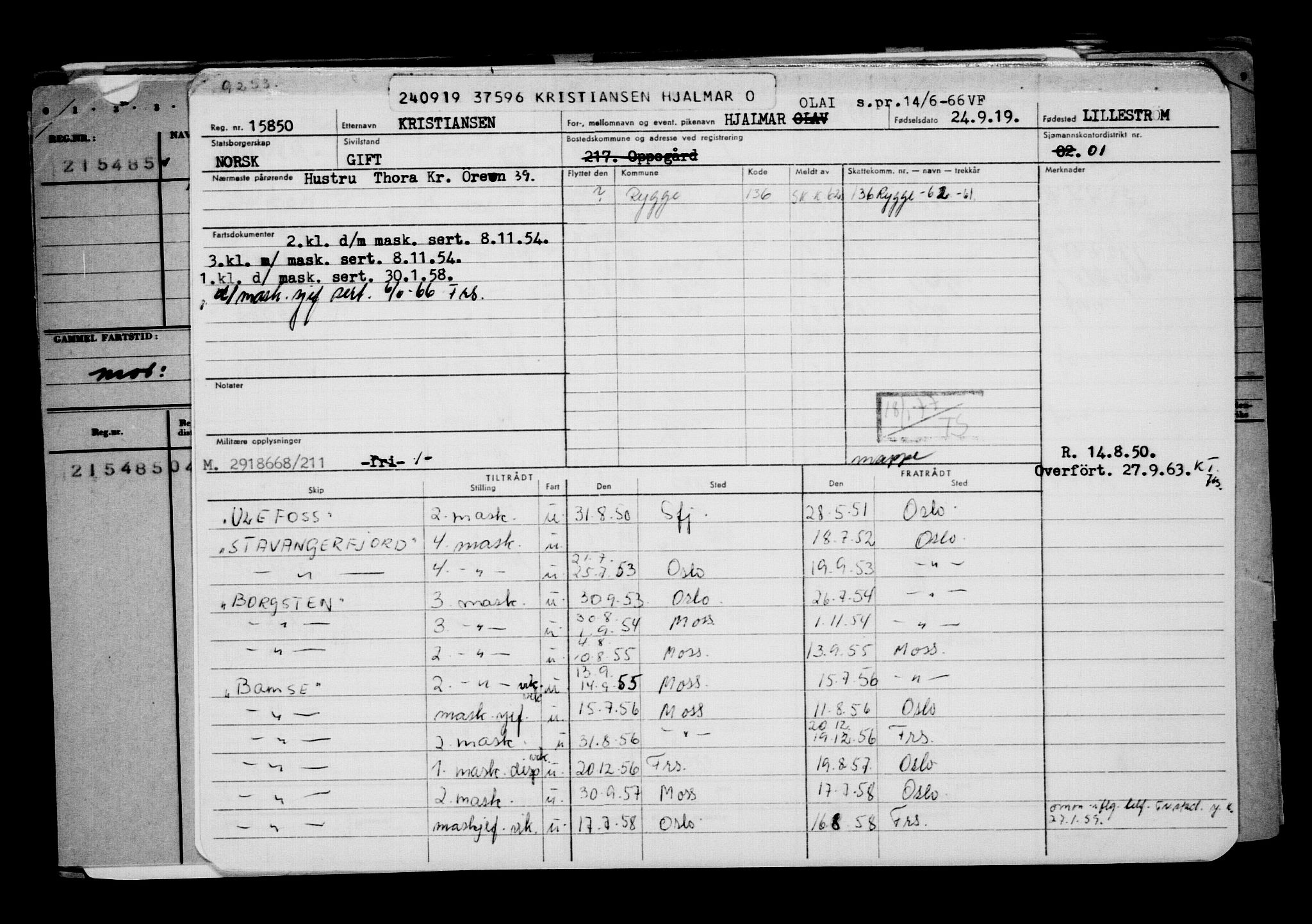 Direktoratet for sjømenn, AV/RA-S-3545/G/Gb/L0172: Hovedkort, 1919, p. 136