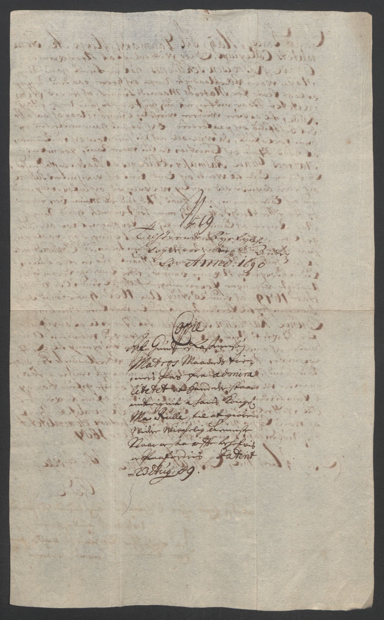 Rentekammeret inntil 1814, Reviderte regnskaper, Fogderegnskap, AV/RA-EA-4092/R47/L2856: Fogderegnskap Ryfylke, 1689-1693, p. 314