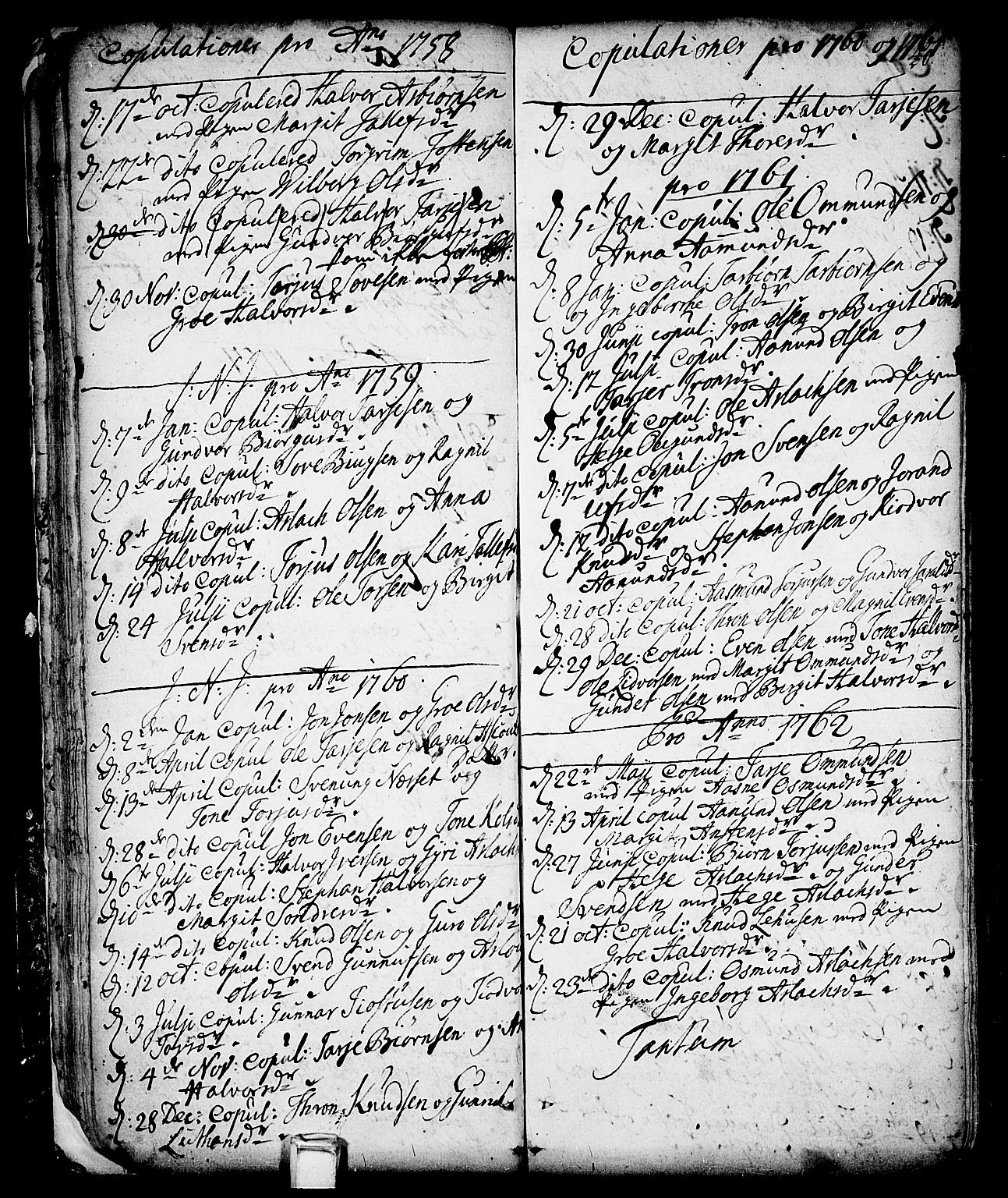 Vinje kirkebøker, SAKO/A-312/F/Fa/L0001: Parish register (official) no. I 1, 1717-1766, p. 40