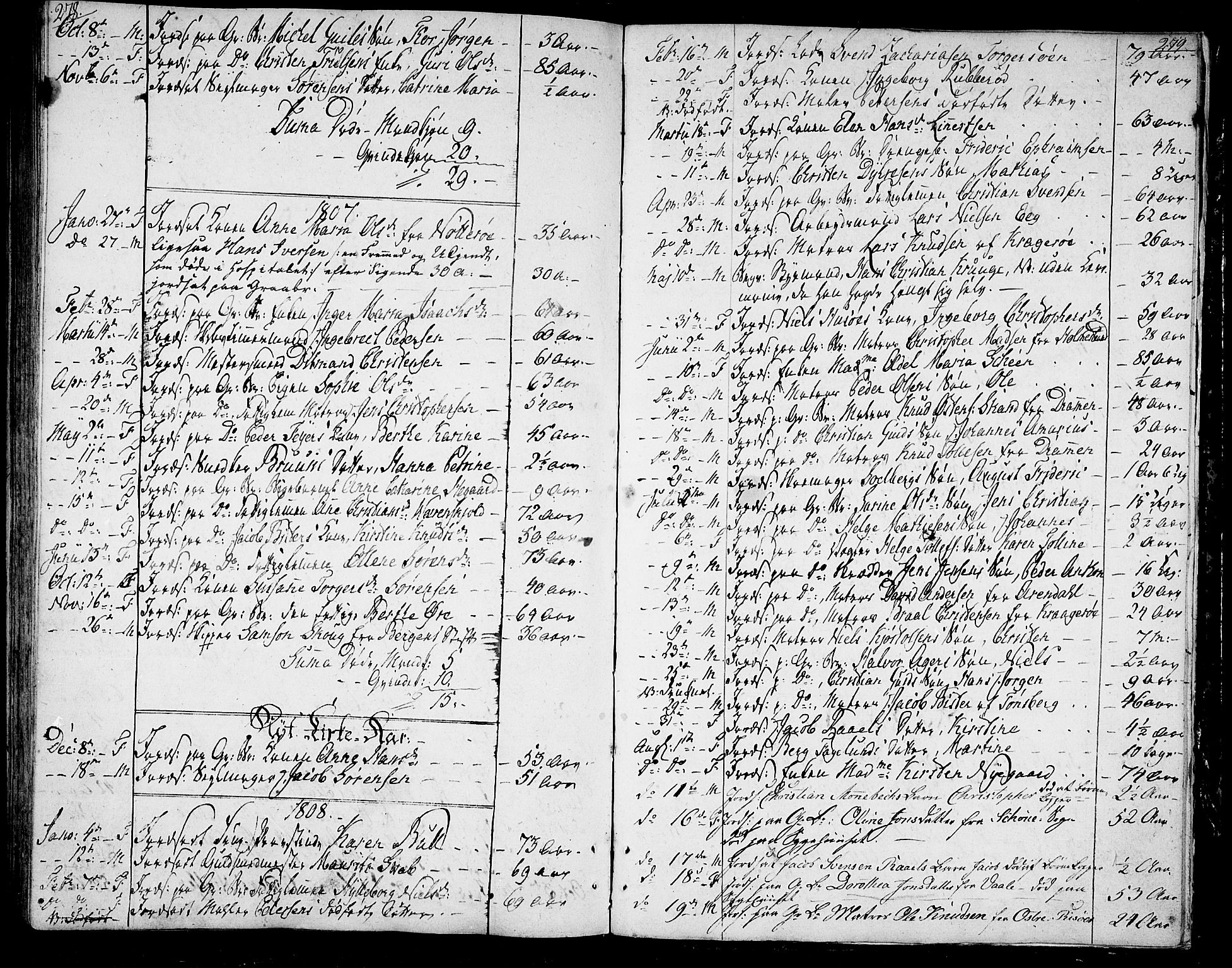 Tønsberg kirkebøker, AV/SAKO-A-330/F/Fa/L0003: Parish register (official) no. I 3, 1797-1814, p. 278-279