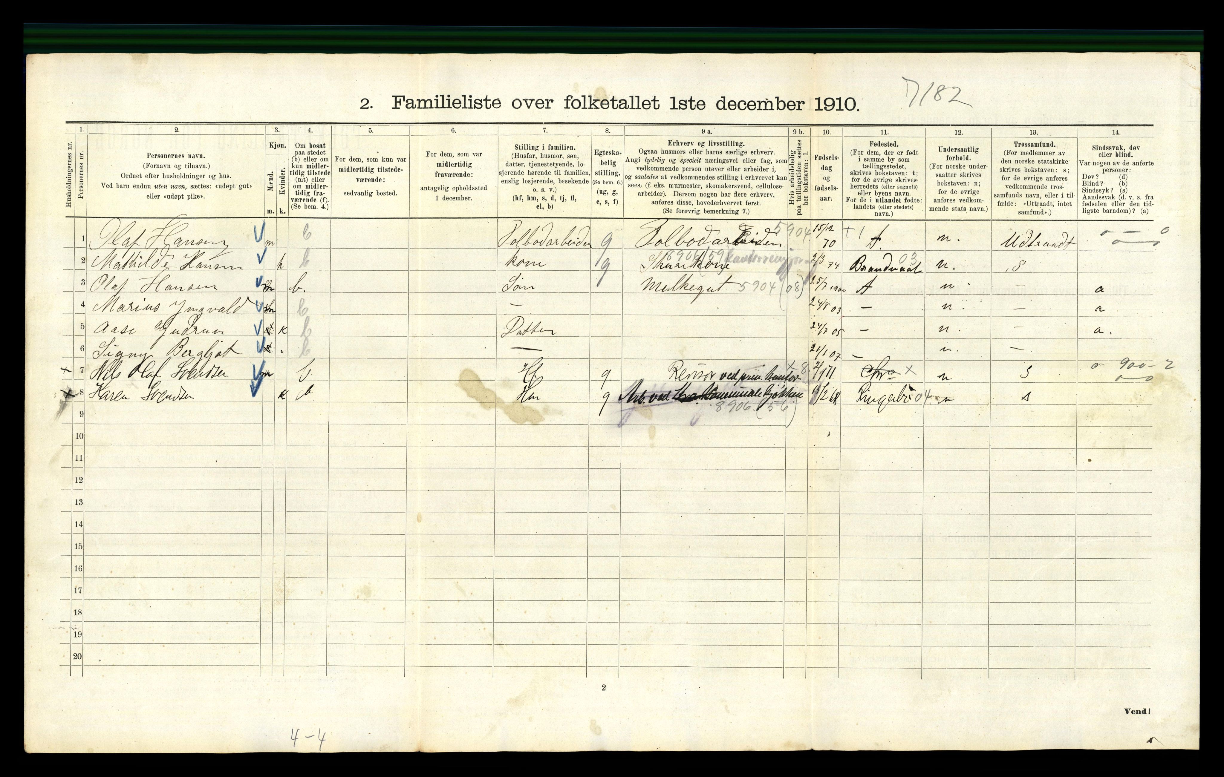 RA, 1910 census for Kristiania, 1910, p. 3840