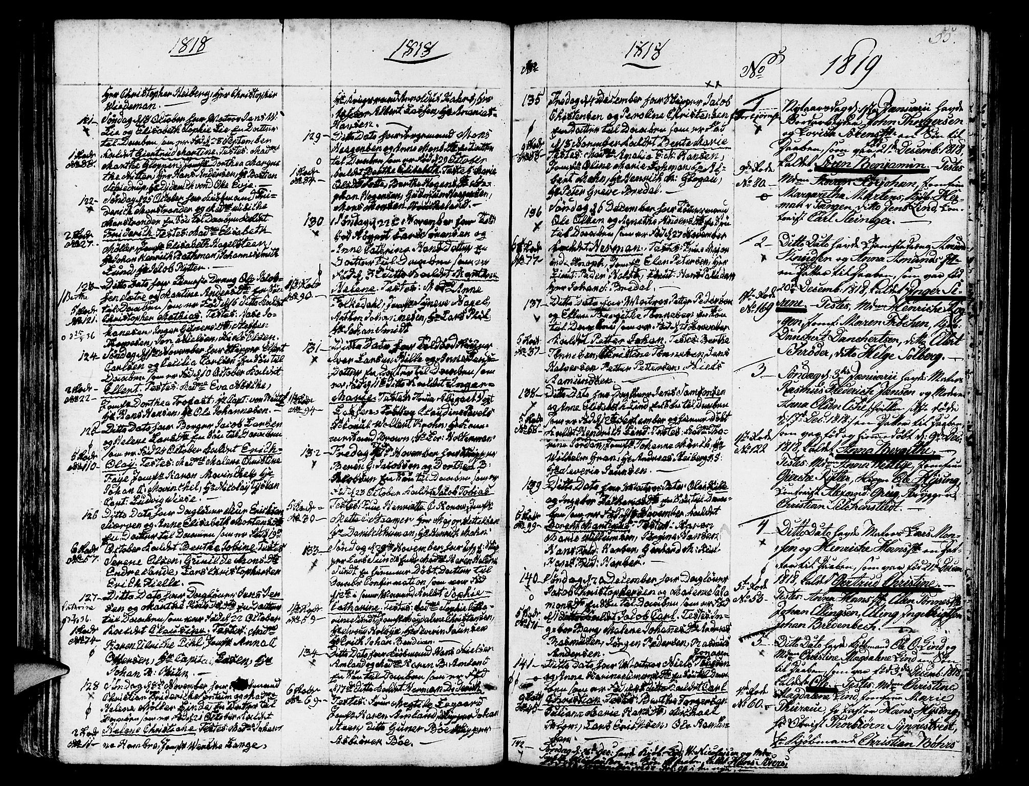 Nykirken Sokneprestembete, AV/SAB-A-77101/H/Haa/L0006: Parish register (official) no. A 6, 1808-1820, p. 55