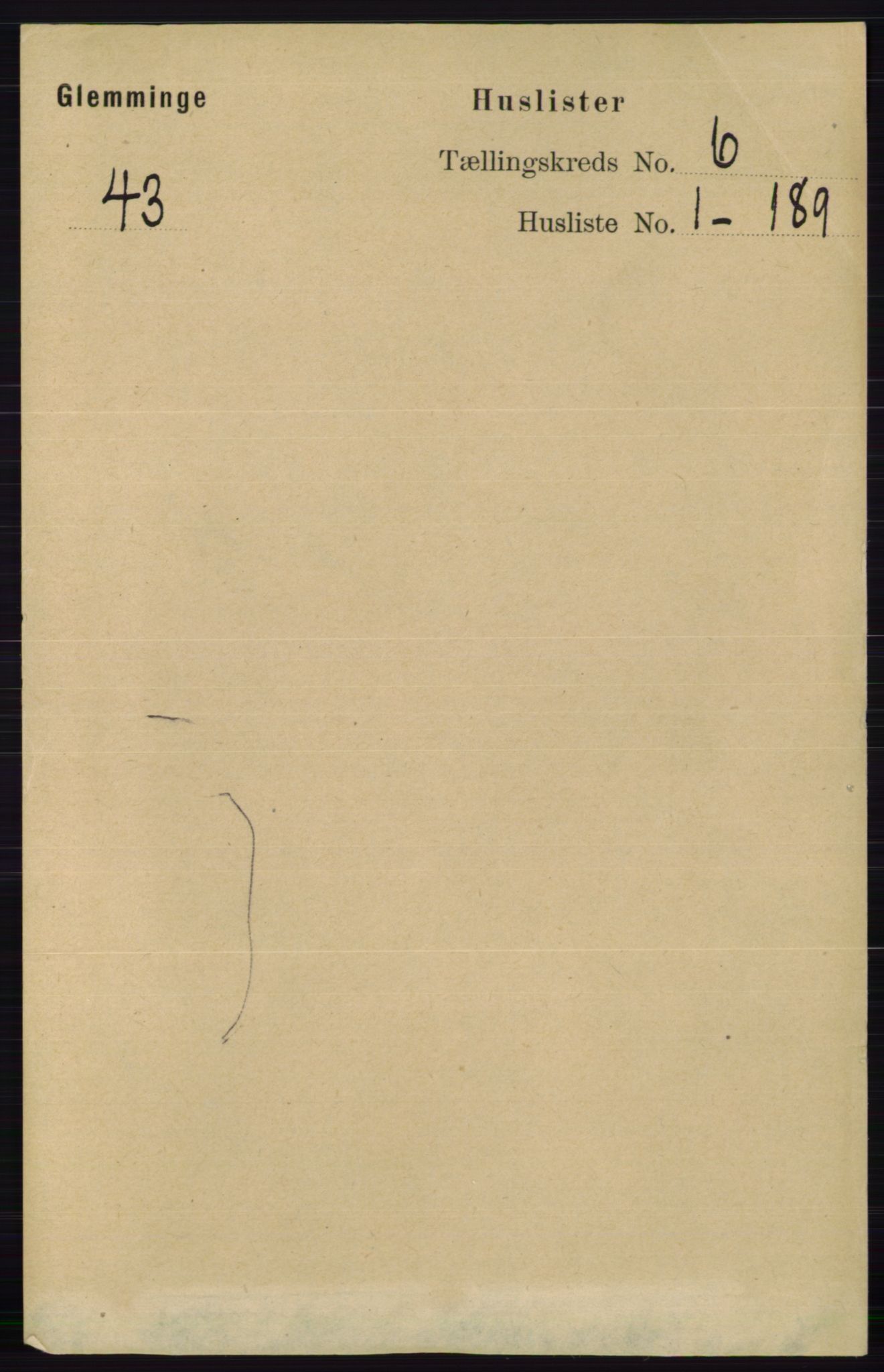 RA, 1891 census for 0132 Glemmen, 1891, p. 7312