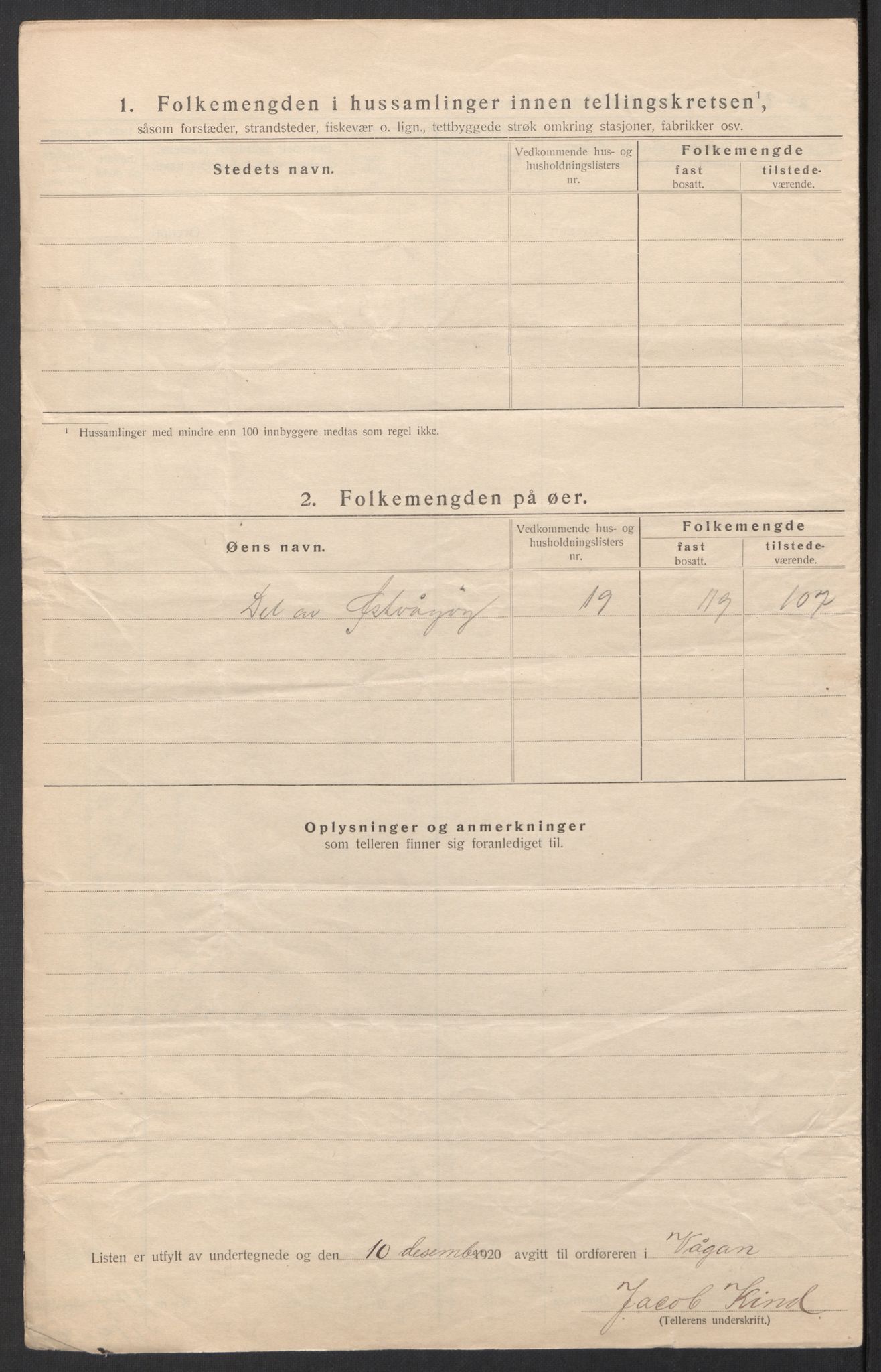 SAT, 1920 census for Vågan, 1920, p. 24