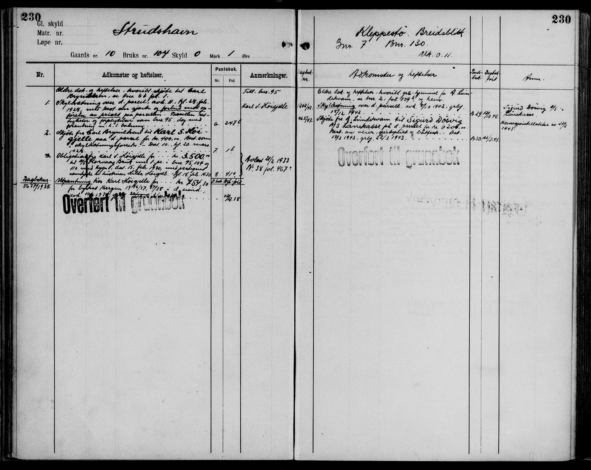 Midhordland sorenskriveri, AV/SAB-A-3001/1/G/Ga/Gab/L0102: Mortgage register no. II.A.b.102, p. 230