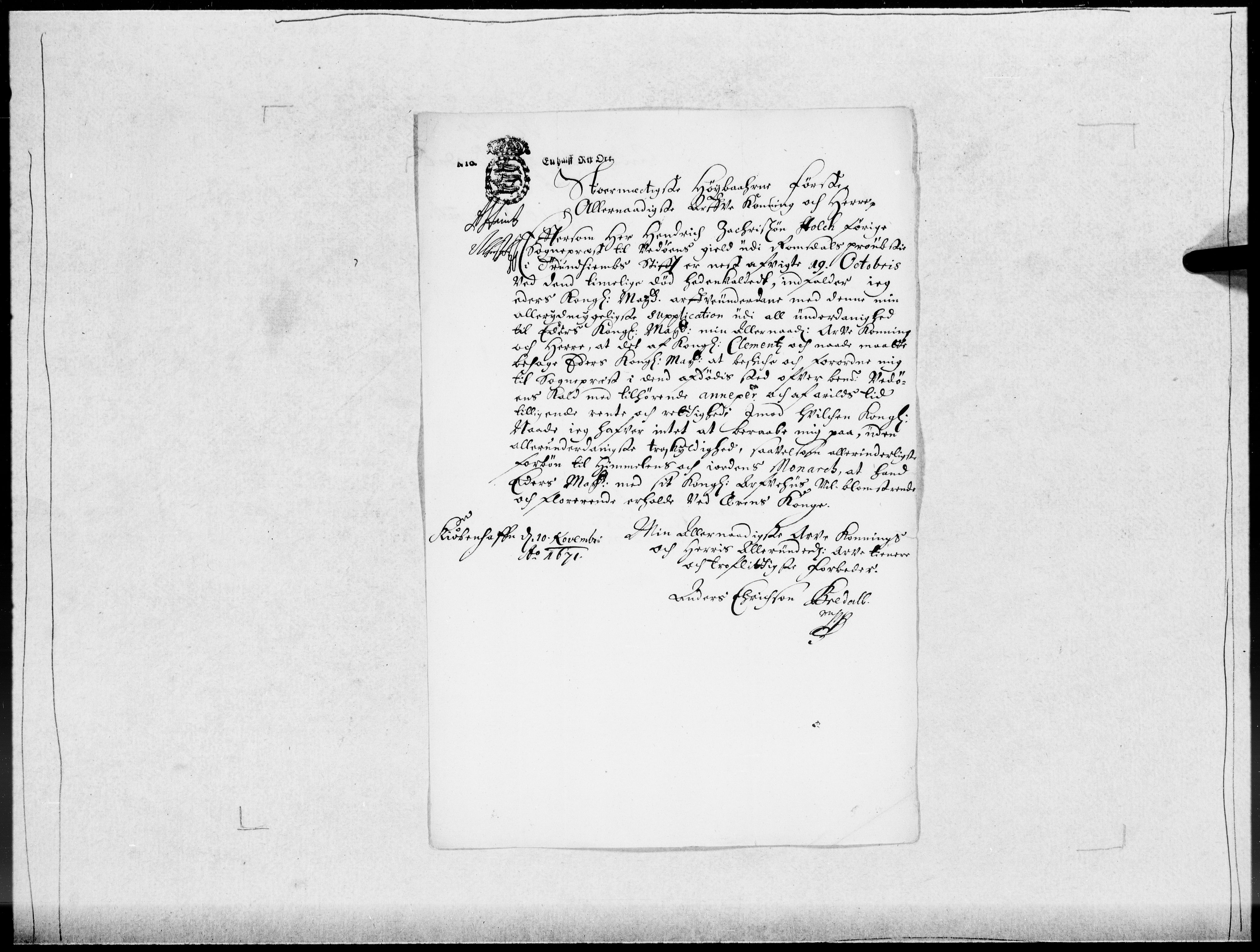 Danske Kanselli 1572-1799, AV/RA-EA-3023/F/Fc/Fcc/Fcca/L0031: Norske innlegg 1572-1799, 1671-1673, p. 58