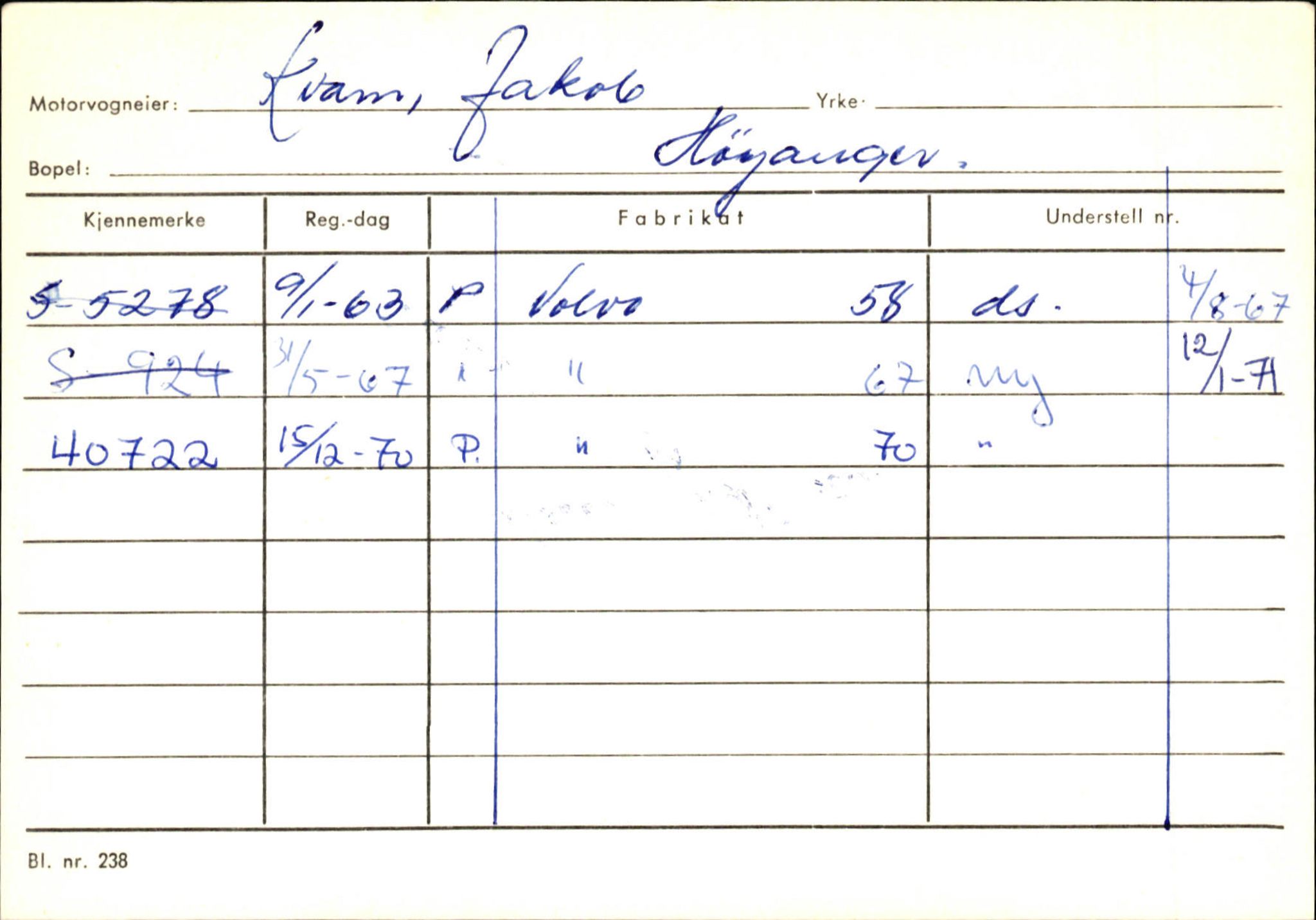 Statens vegvesen, Sogn og Fjordane vegkontor, AV/SAB-A-5301/4/F/L0130: Eigarregister Eid T-Å. Høyanger A-O, 1945-1975, p. 1834