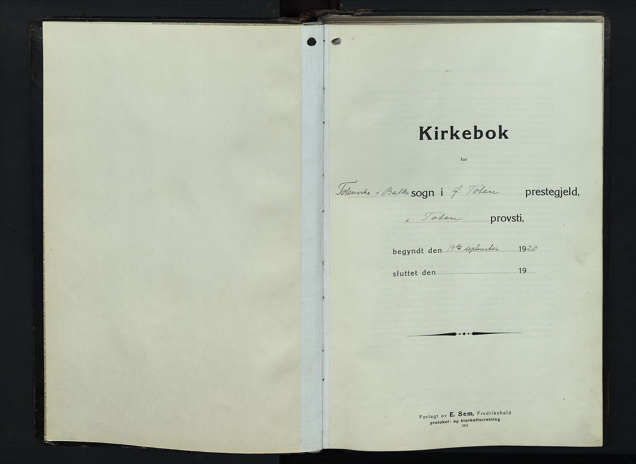 Balke prestekontor, AV/SAH-PREST-106/H/Ha/Hab/L0001: Parish register (copy) no. 1, 1920-1955