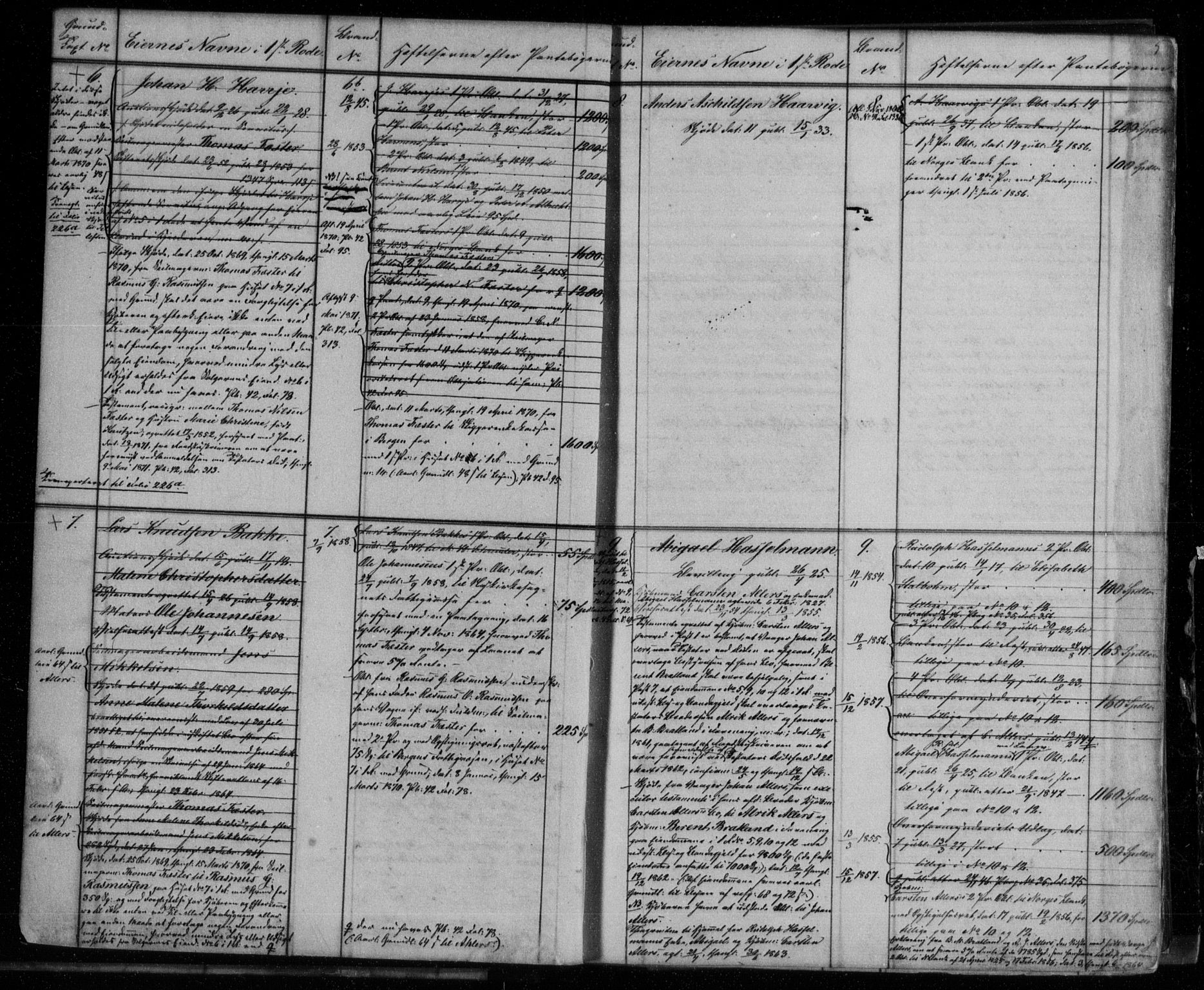 Byfogd og Byskriver i Bergen, SAB/A-3401/03/03AdB/L0005: Mortgage register no. A.d.B.5, 1853-1873, p. 5