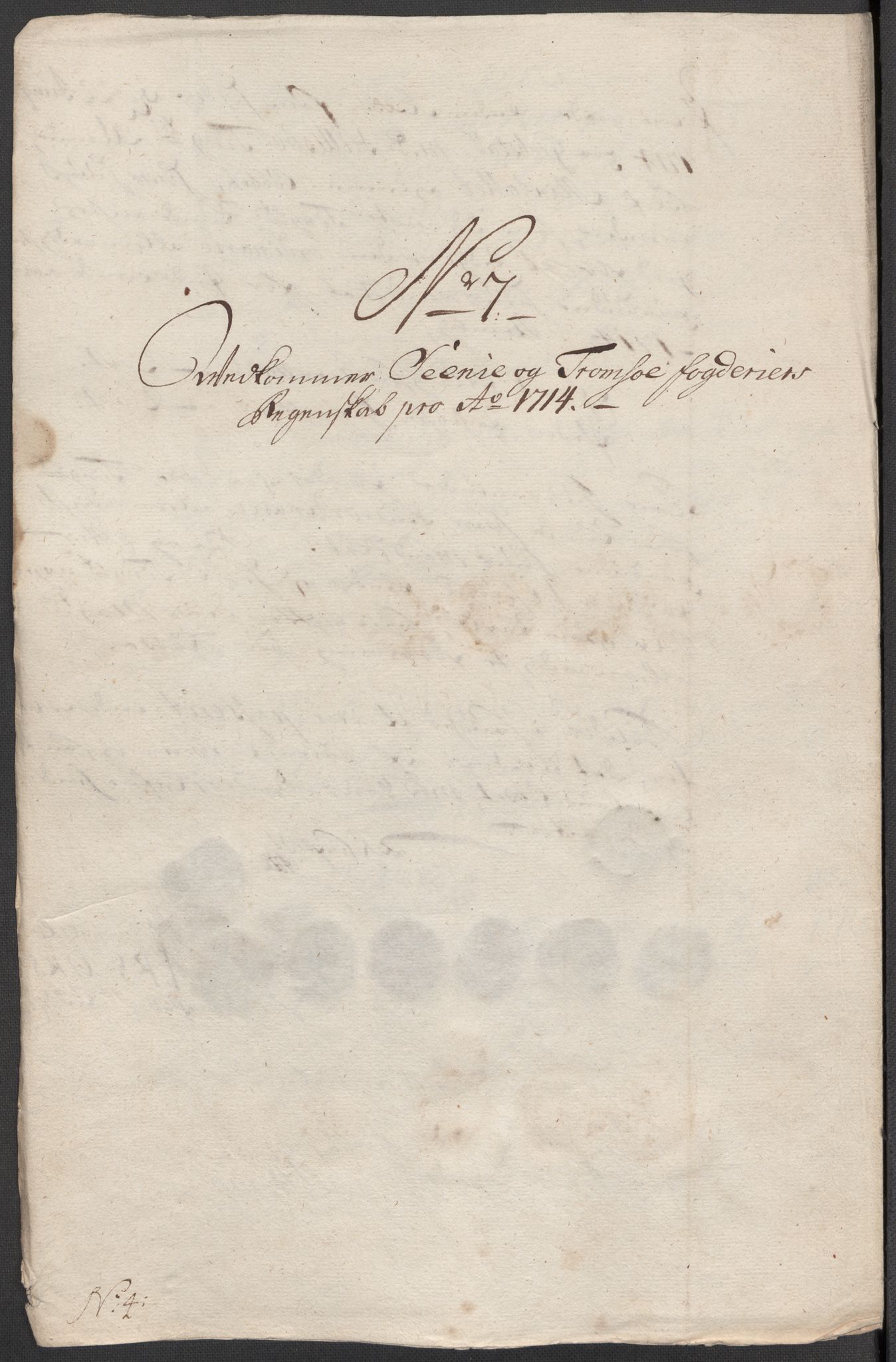 Rentekammeret inntil 1814, Reviderte regnskaper, Fogderegnskap, RA/EA-4092/R68/L4760: Fogderegnskap Senja og Troms, 1714, p. 87