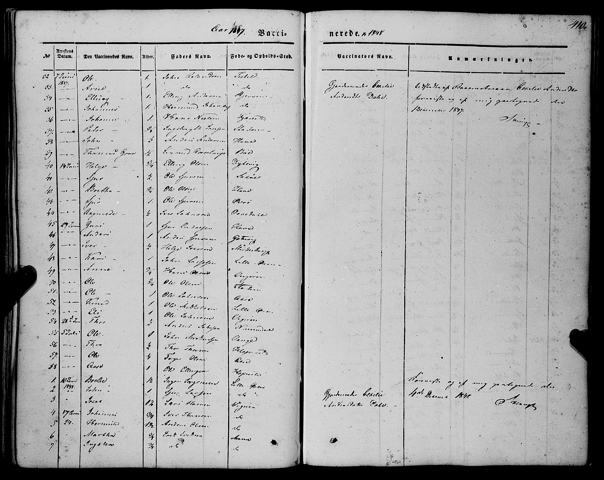 Vik sokneprestembete, AV/SAB-A-81501/H/Haa/Haaa/L0008: Parish register (official) no. A 8, 1846-1865, p. 410
