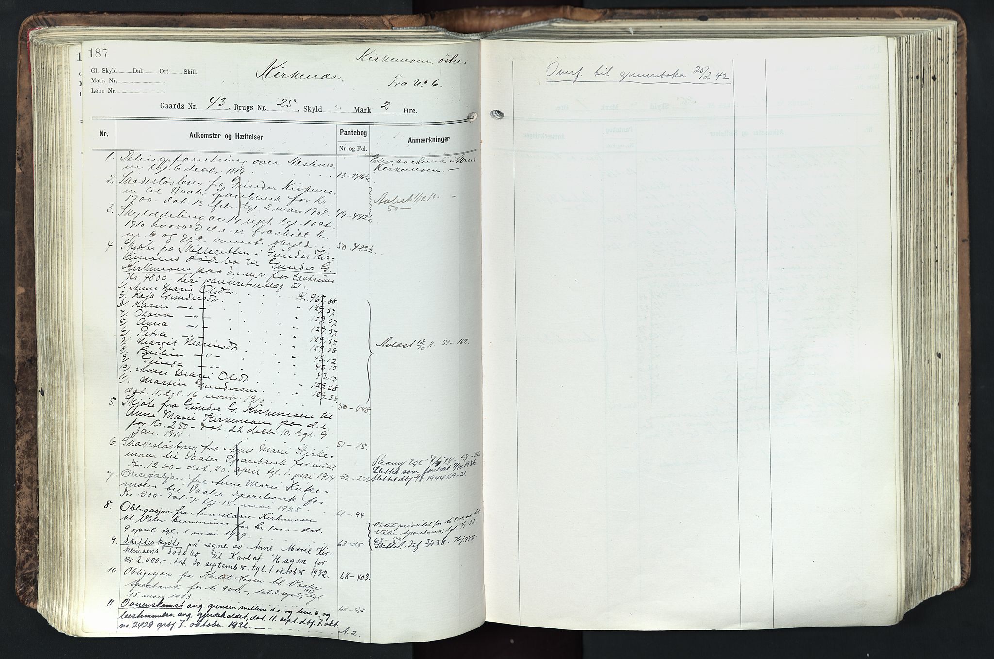 Solør tingrett, AV/SAH-TING-008/H/Ha/Hak/L0003: Mortgage register no. III, 1900-1935, p. 187