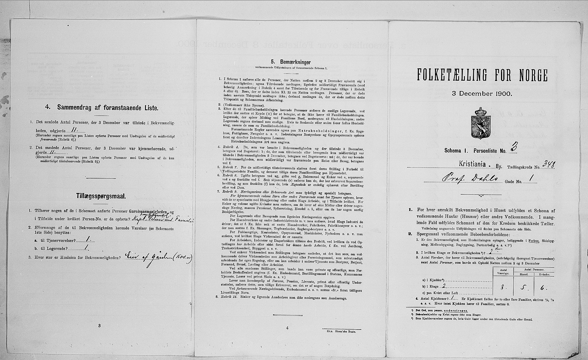 SAO, 1900 census for Kristiania, 1900, p. 73152