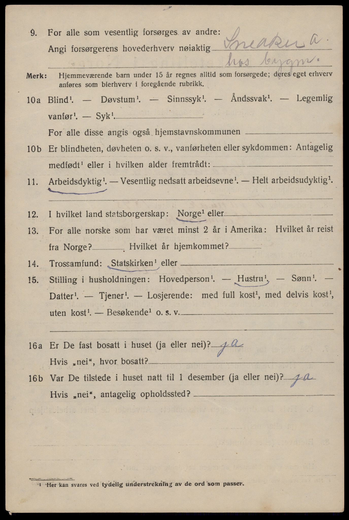 SAST, 1920 census for Haugesund, 1920, p. 45064