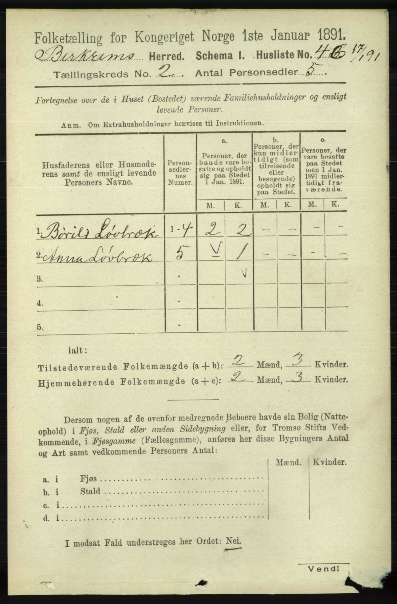 RA, 1891 census for 1114 Bjerkreim, 1891, p. 566