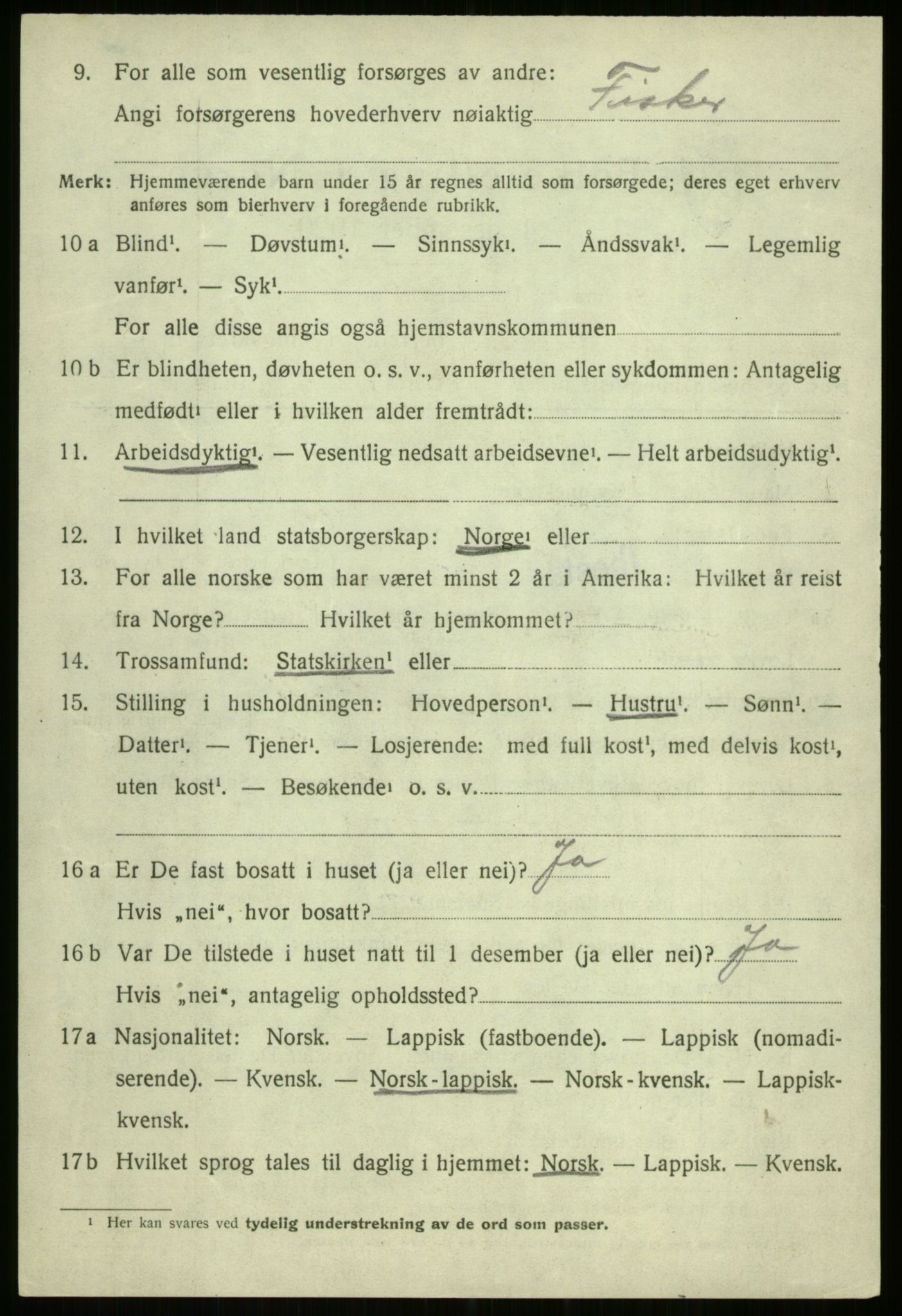 SATØ, 1920 census for Ibestad, 1920, p. 4966