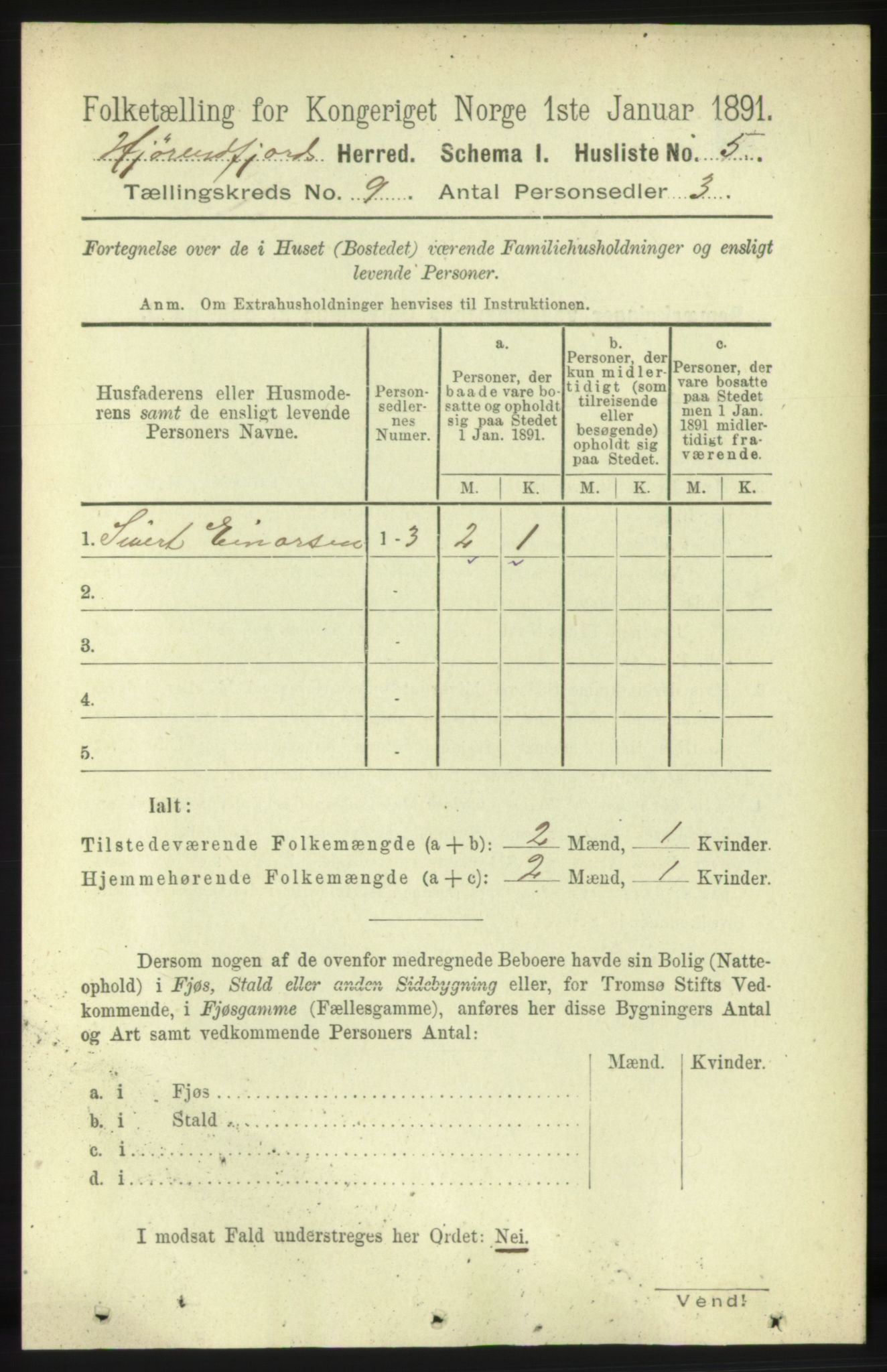 RA, 1891 census for 1522 Hjørundfjord, 1891, p. 2171