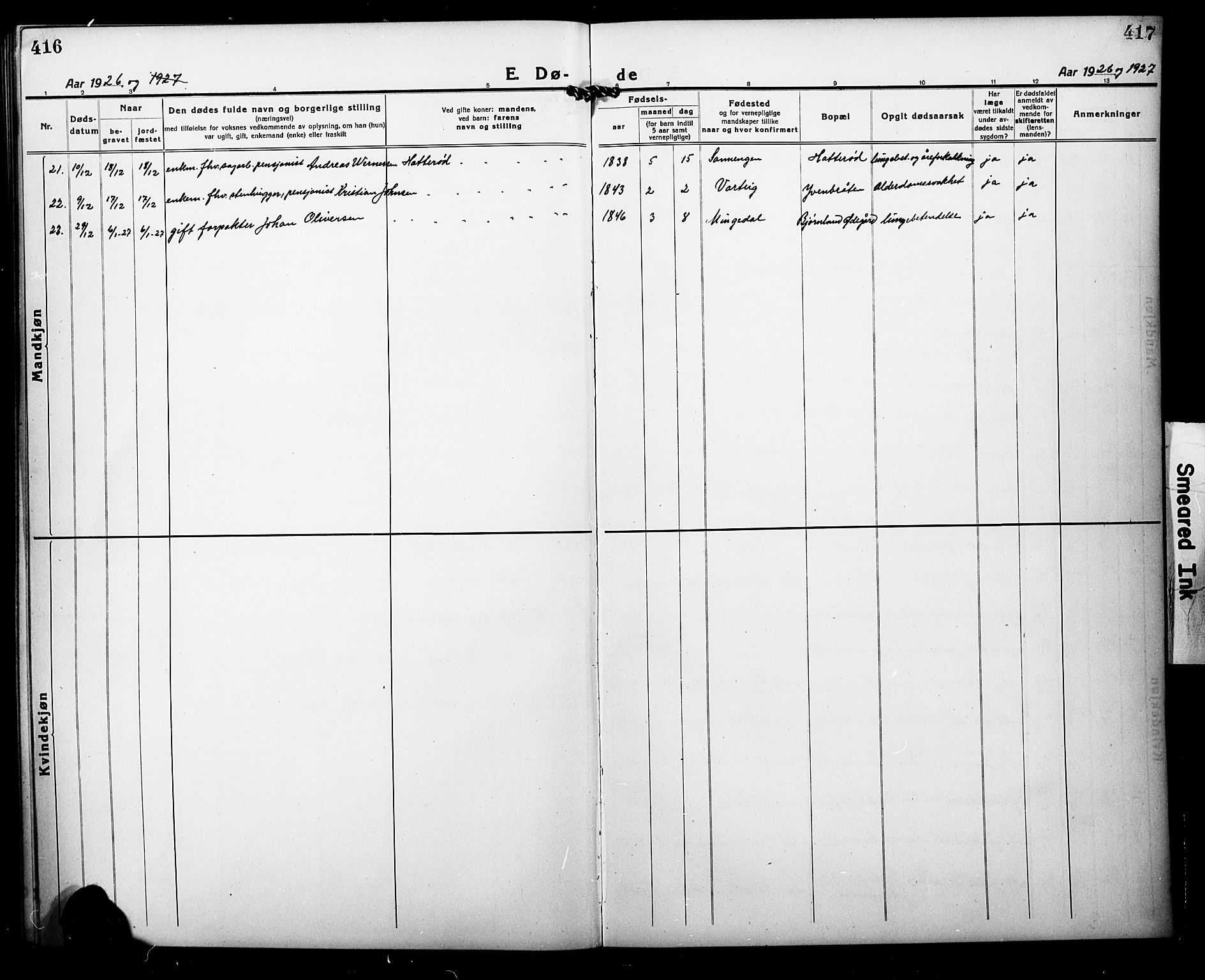 Tune prestekontor Kirkebøker, AV/SAO-A-2007/G/Ga/L0004: Parish register (copy) no. I 4, 1919-1928, p. 416-417