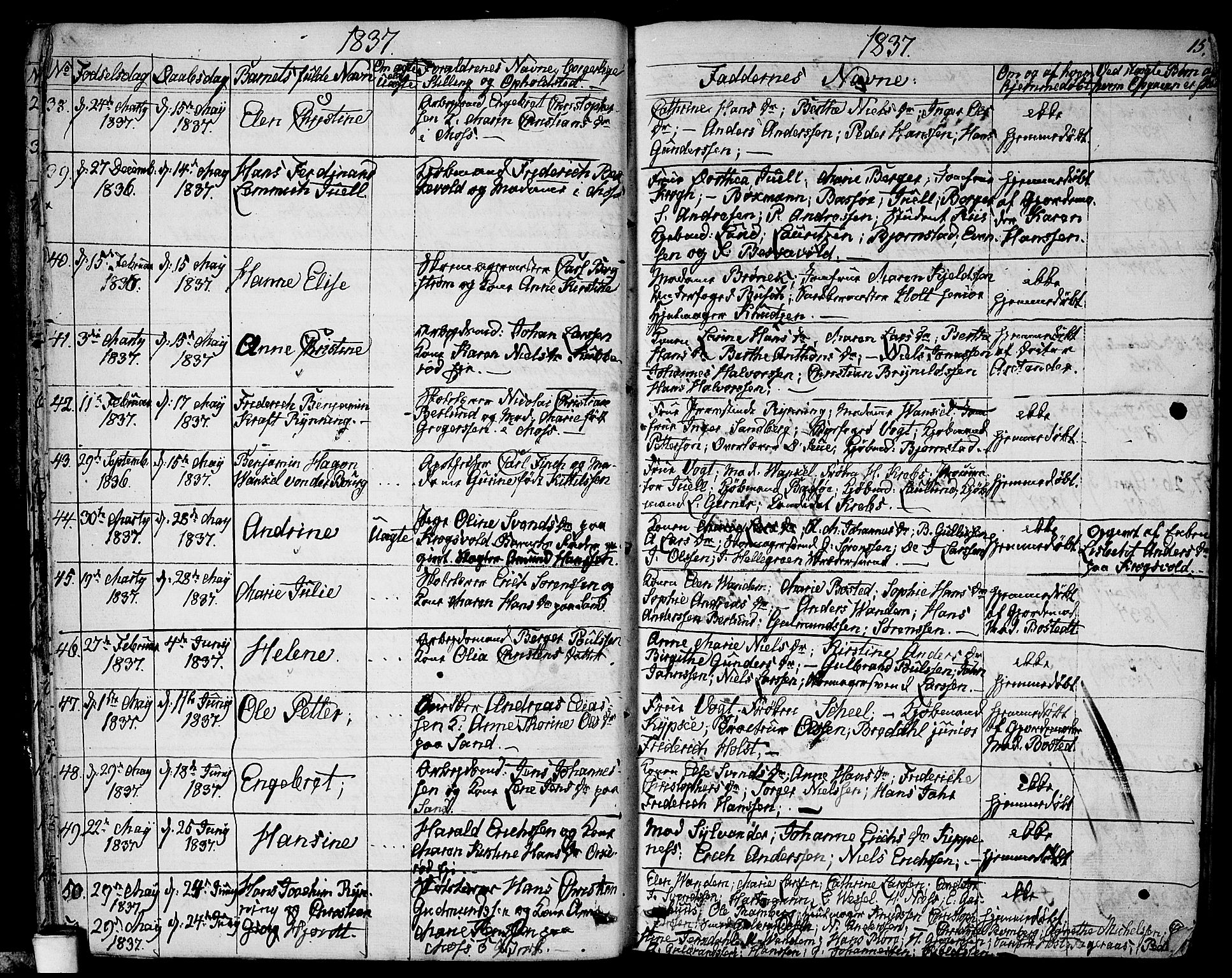 Moss prestekontor Kirkebøker, AV/SAO-A-2003/G/Ga/L0001: Parish register (copy) no. I 1, 1835-1851, p. 15