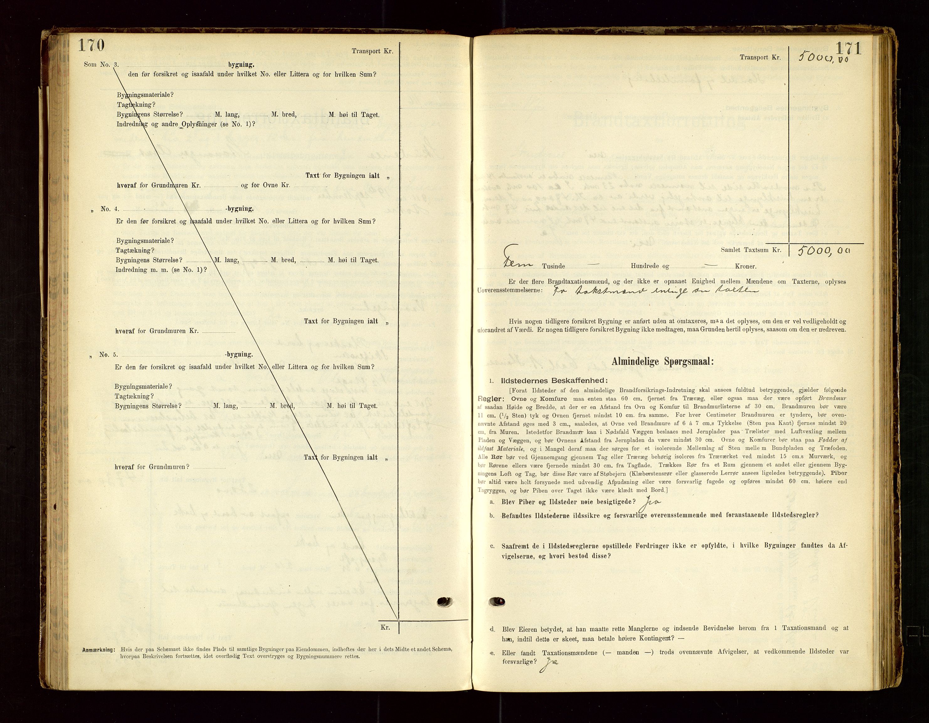 Skudenes lensmannskontor, AV/SAST-A-100444/Gob/L0001: "Brandtaxationsprotokoll", 1895-1924, p. 170-171