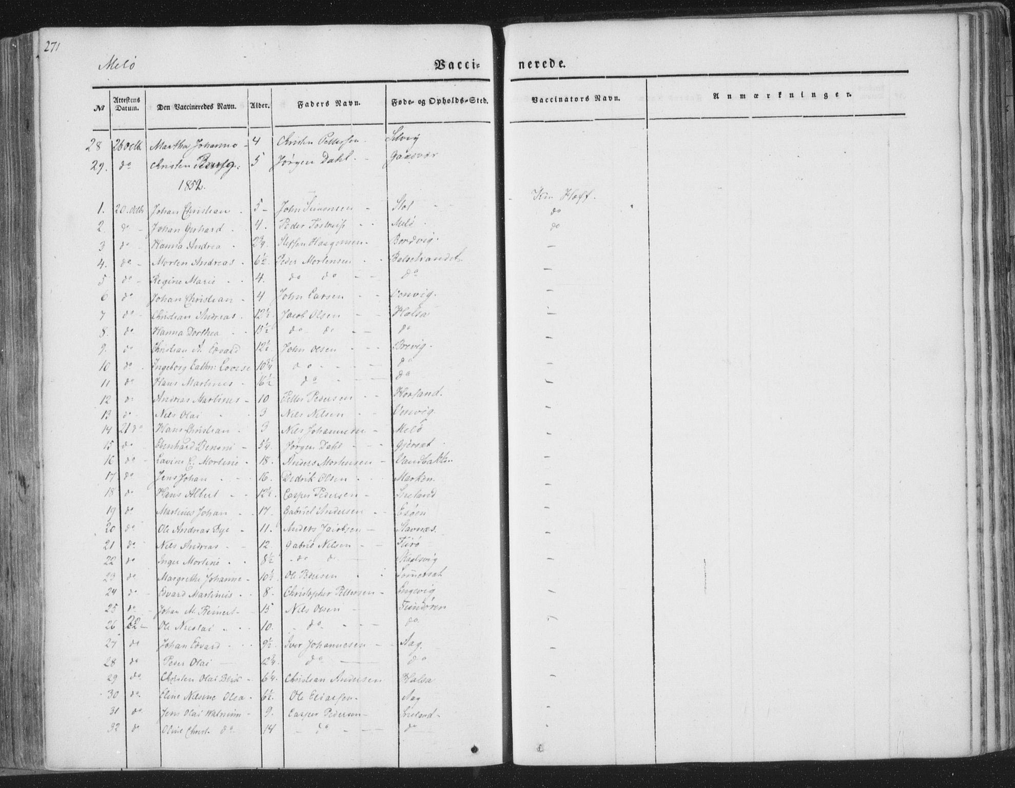 Ministerialprotokoller, klokkerbøker og fødselsregistre - Nordland, AV/SAT-A-1459/841/L0604: Parish register (official) no. 841A09 /2, 1845-1862, p. 271