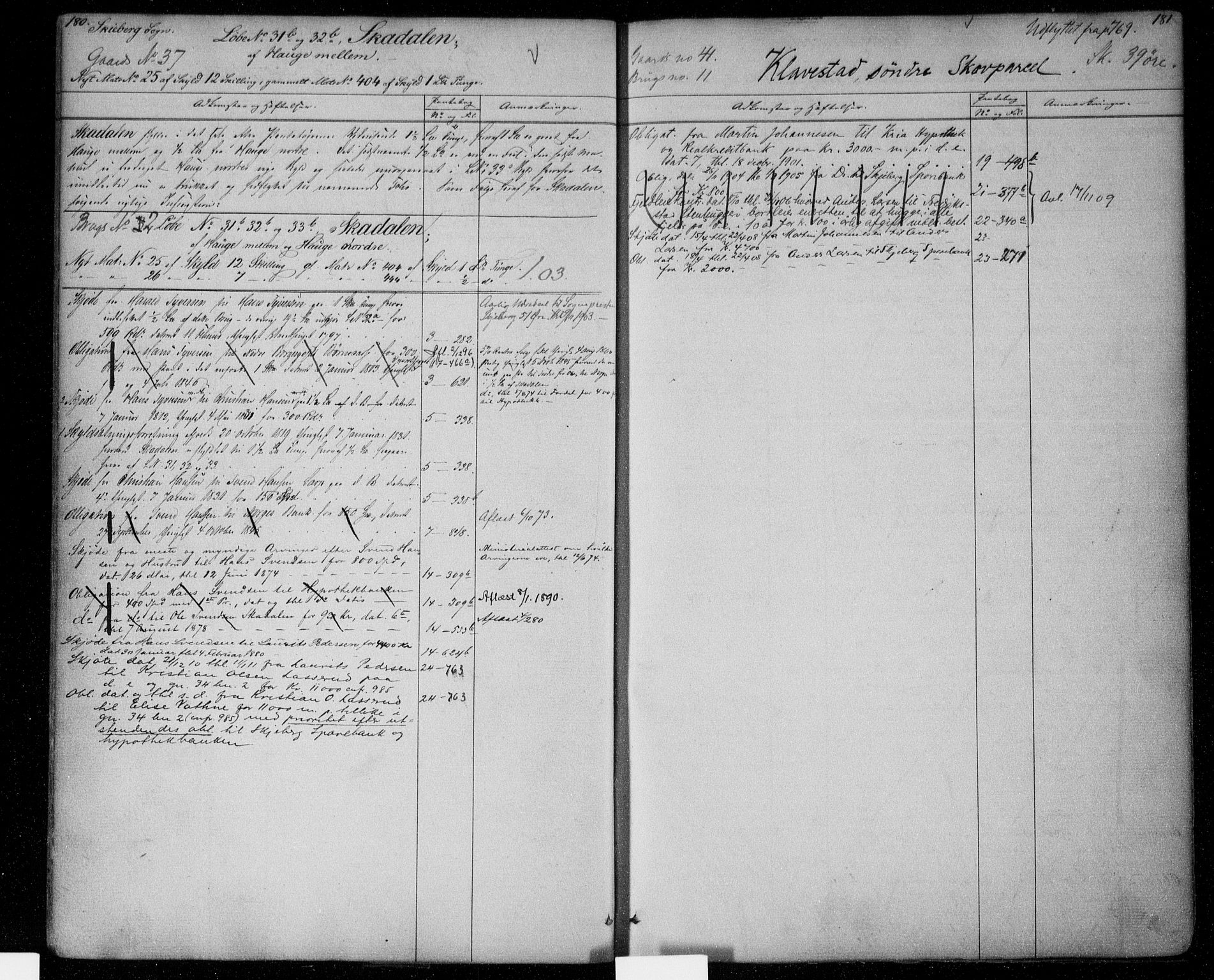 Idd og Marker sorenskriveri, AV/SAO-A-10283/G/Ga/Gac/L0002: Mortgage register no. II 2, 1848-1911, p. 180-181
