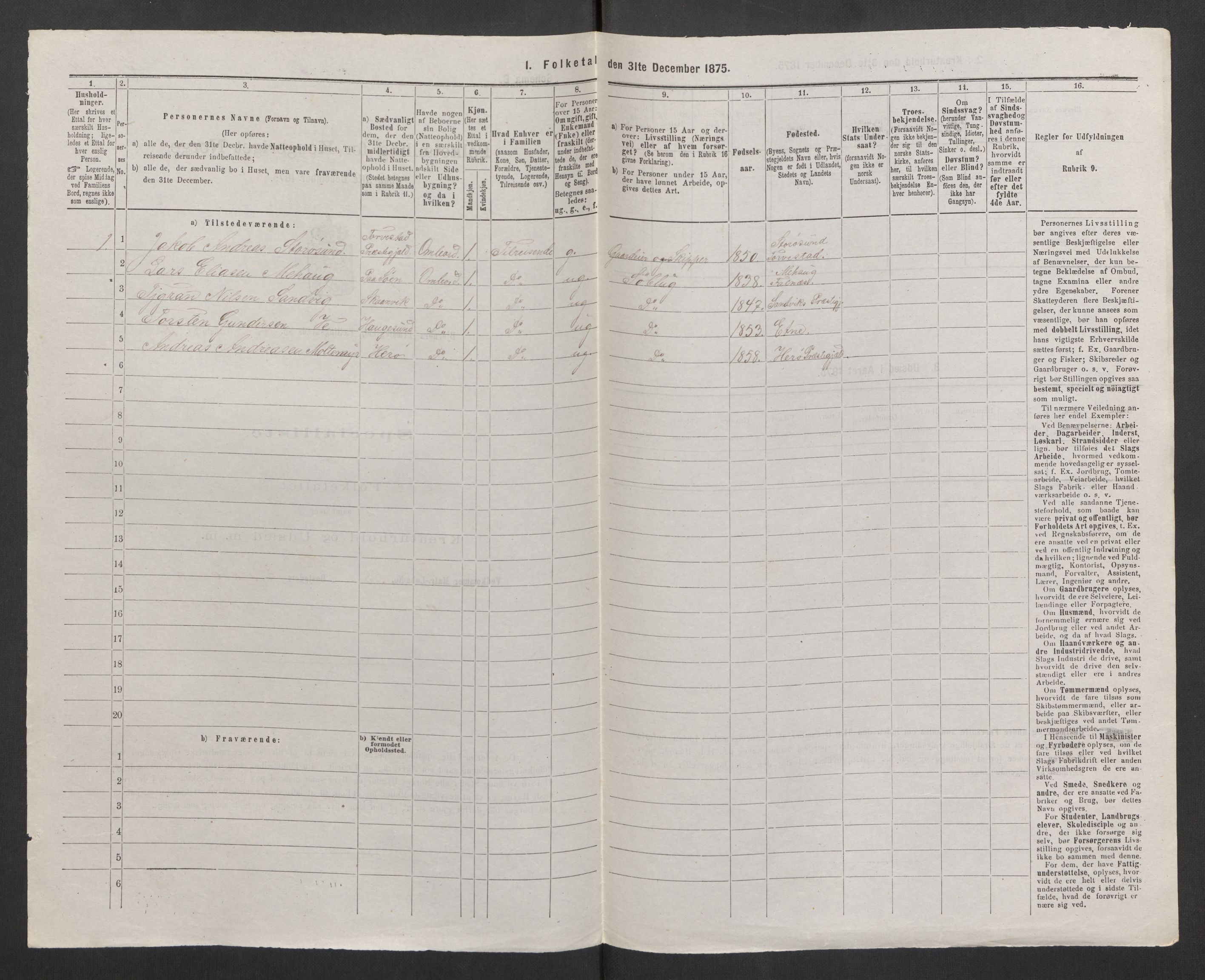 RA, 1875 census, lists of crew on ships: Ships in domestic ports, 1875, p. 696