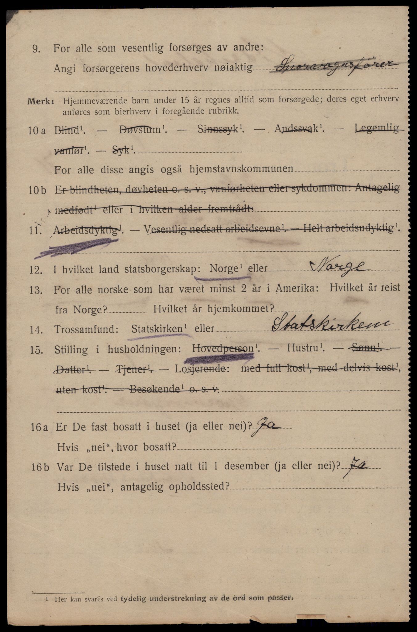 SAT, 1920 census for Trondheim, 1920, p. 141039