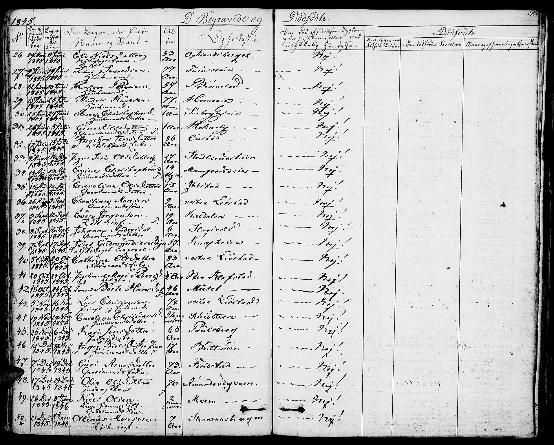 Romedal prestekontor, SAH/PREST-004/K/L0003: Parish register (official) no. 3, 1829-1846, p. 297