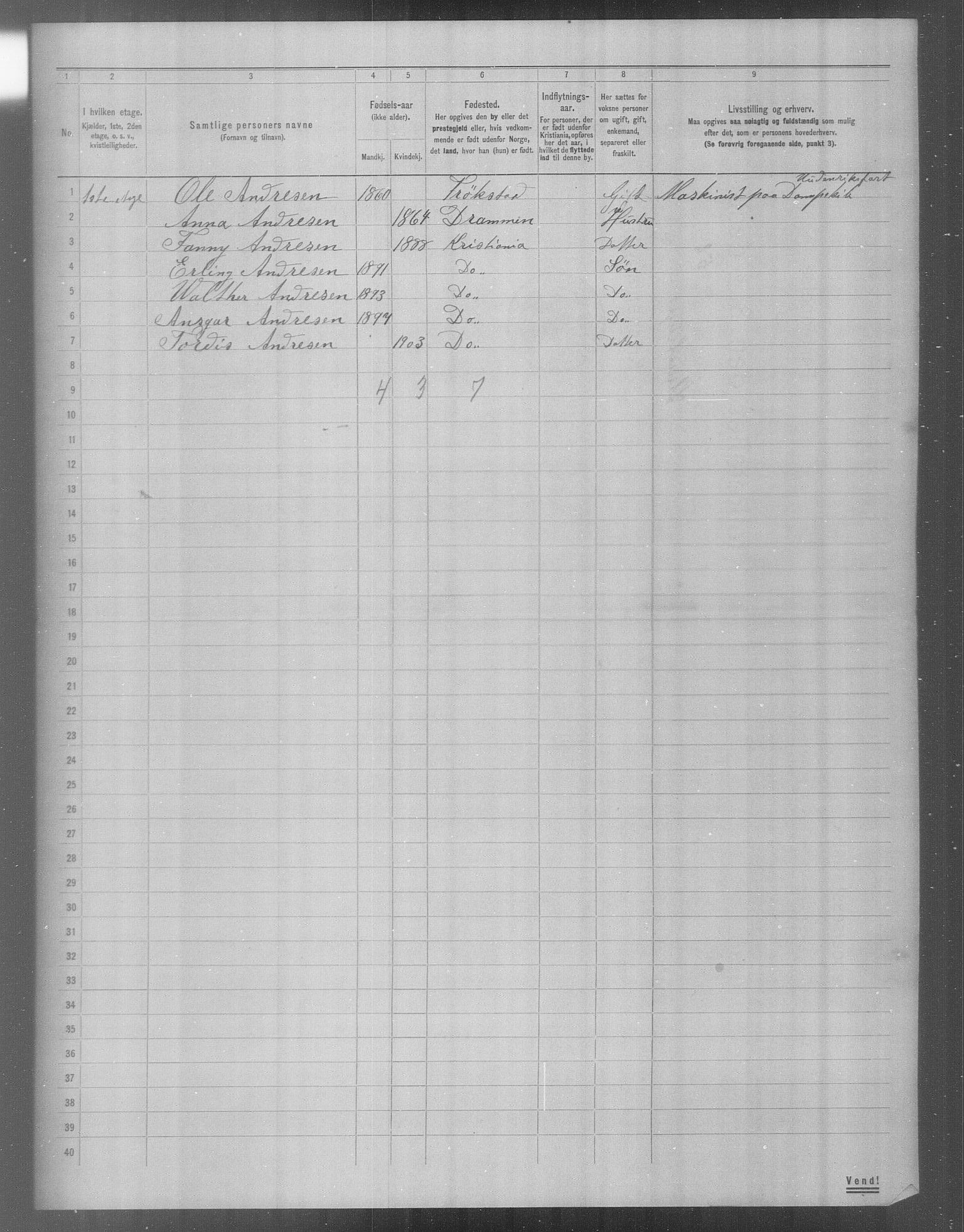 OBA, Municipal Census 1904 for Kristiania, 1904, p. 19173