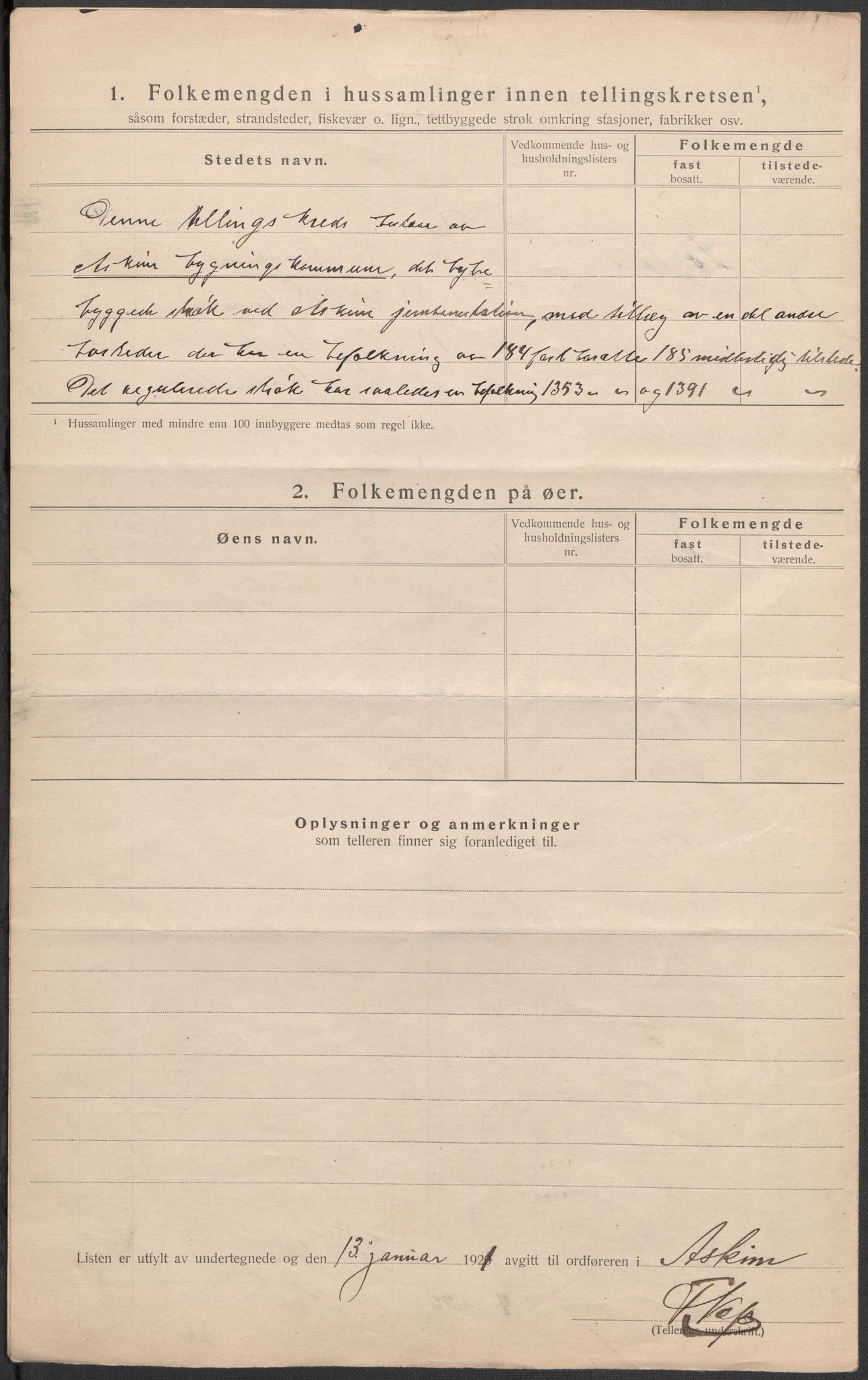 SAO, 1920 census for Askim, 1920, p. 9