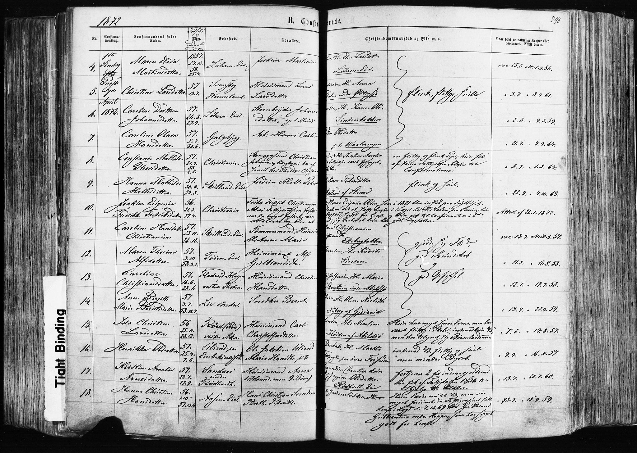 Østre Aker prestekontor Kirkebøker, AV/SAO-A-10840/F/Fa/L0003: Parish register (official) no. I 3, 1869-1875, p. 298