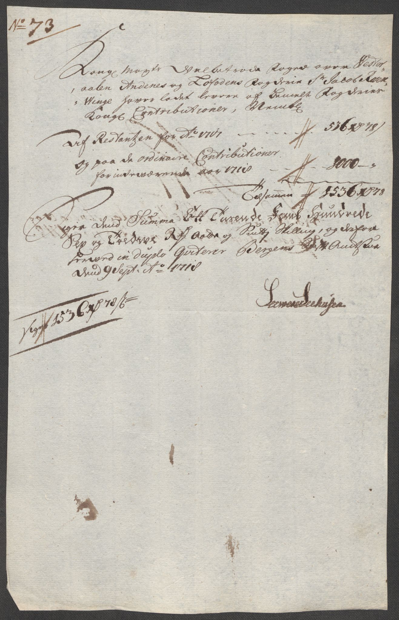Rentekammeret inntil 1814, Reviderte regnskaper, Fogderegnskap, RA/EA-4092/R67/L4684: Fogderegnskap Vesterålen, Andenes og Lofoten, 1718, p. 386